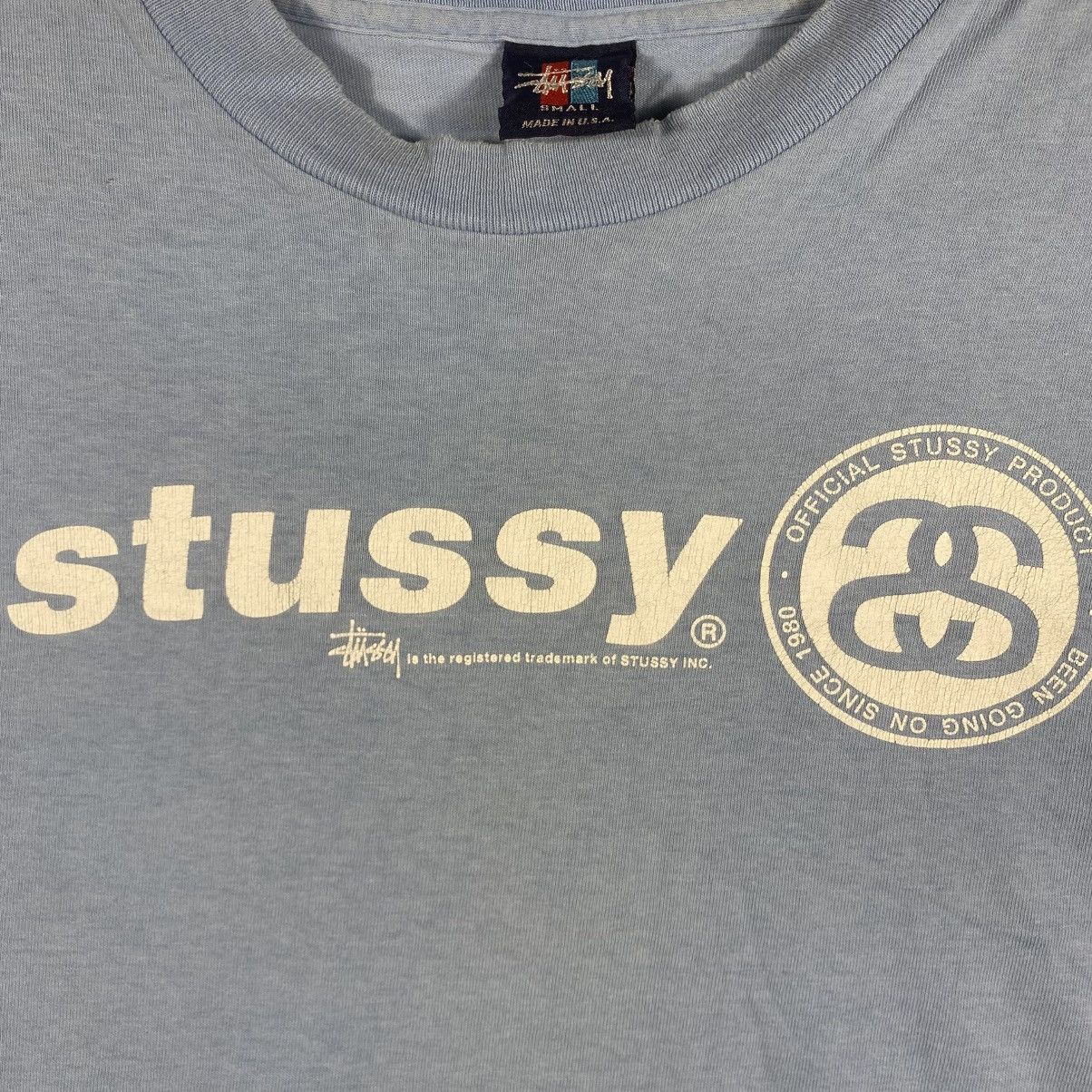 Stussy Vintage 90's STUSSY Logo Graphic Distressed Tee Shirt Size US S / EU 44-46 / 1 - 2 Thumbnail