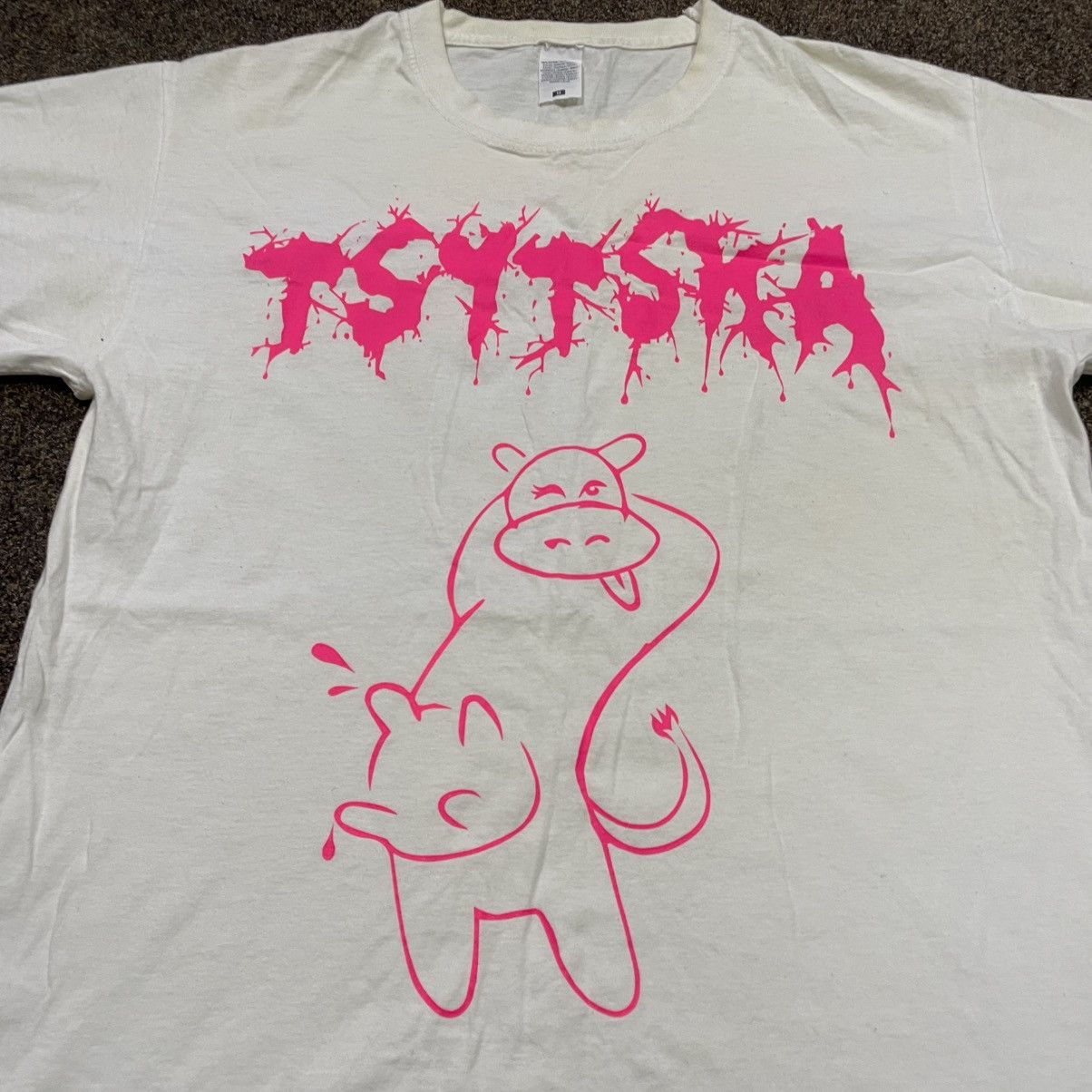 Band Tees vintage y2k Toyssta Devil rock goth vamp horror face opium Size US M / EU 48-50 / 2 - 3 Thumbnail
