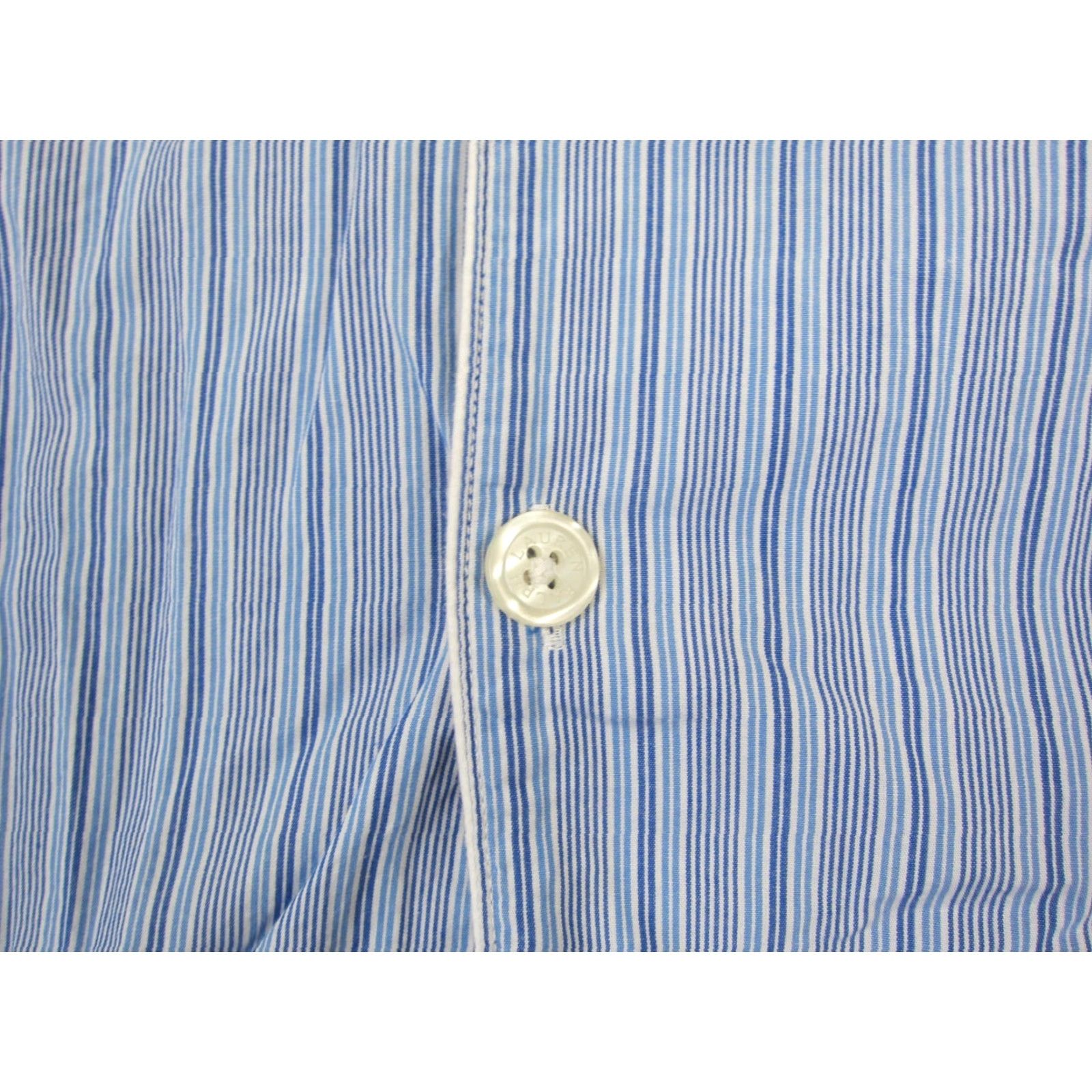 Polo Ralph Lauren Polo Ralph Lauren Shirt Adult L Blue Striped Mens Button-Up Casual 90s Classic Sportswear Size US L / EU 52-54 / 3 - 4 Thumbnail
