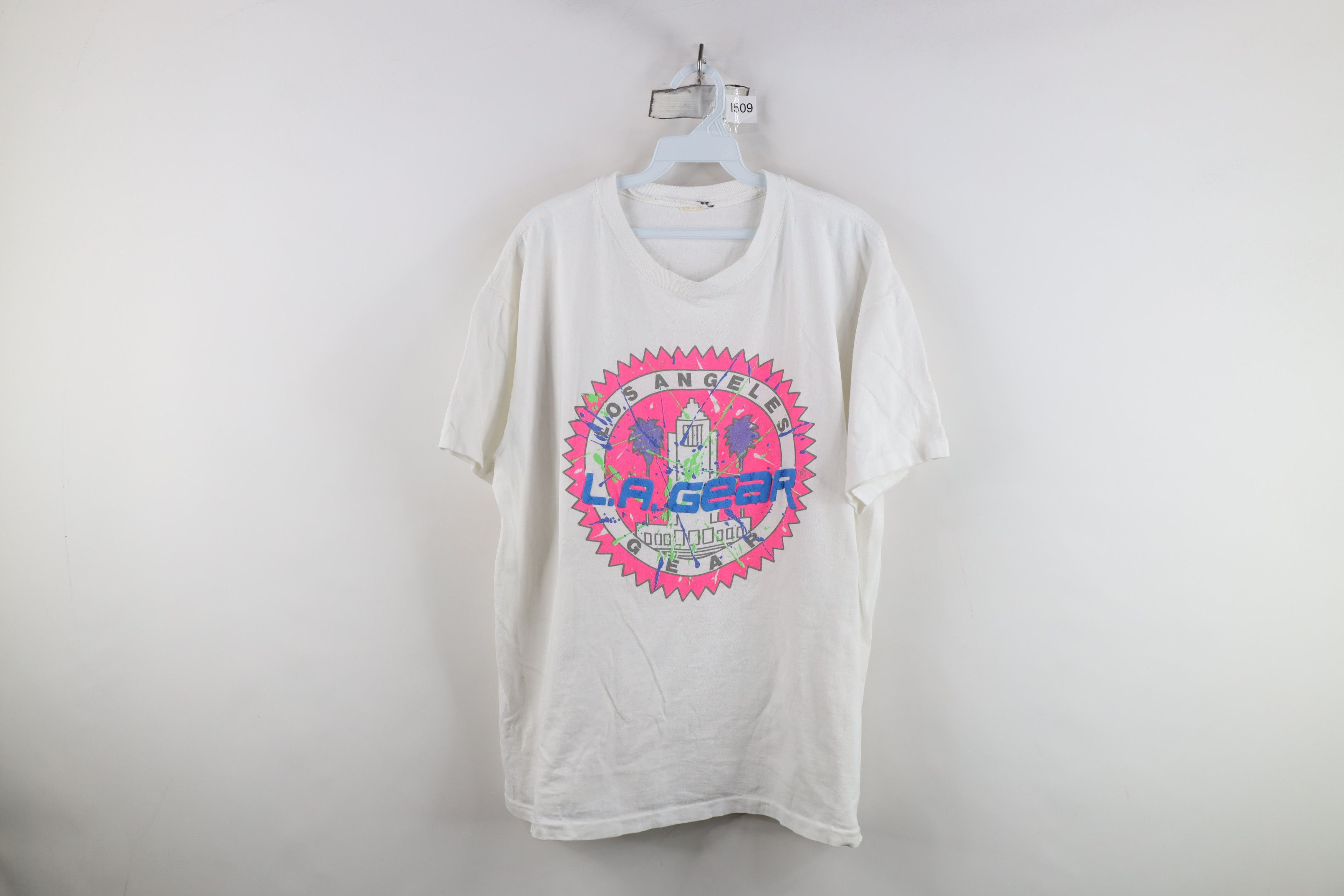 Vintage Vintage 90s LA Gear Puff Paint Short Sleeve T-Shirt USA Size US XL / EU 56 / 4 - 1 Thumbnail