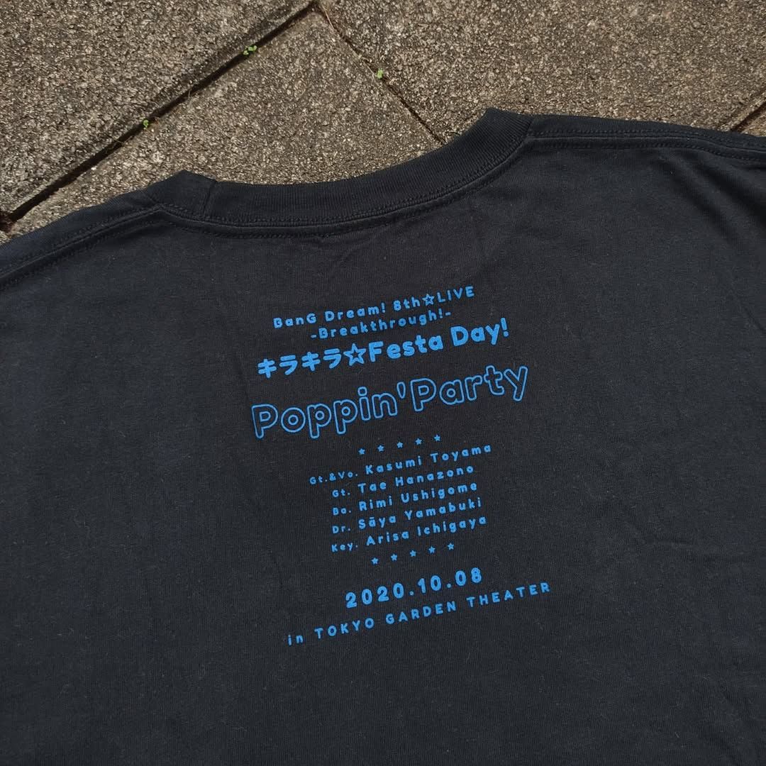 Anime BanG Dream! Poppin'Party Live 2020 Tee Size US L / EU 52-54 / 3 - 2 Thumbnail