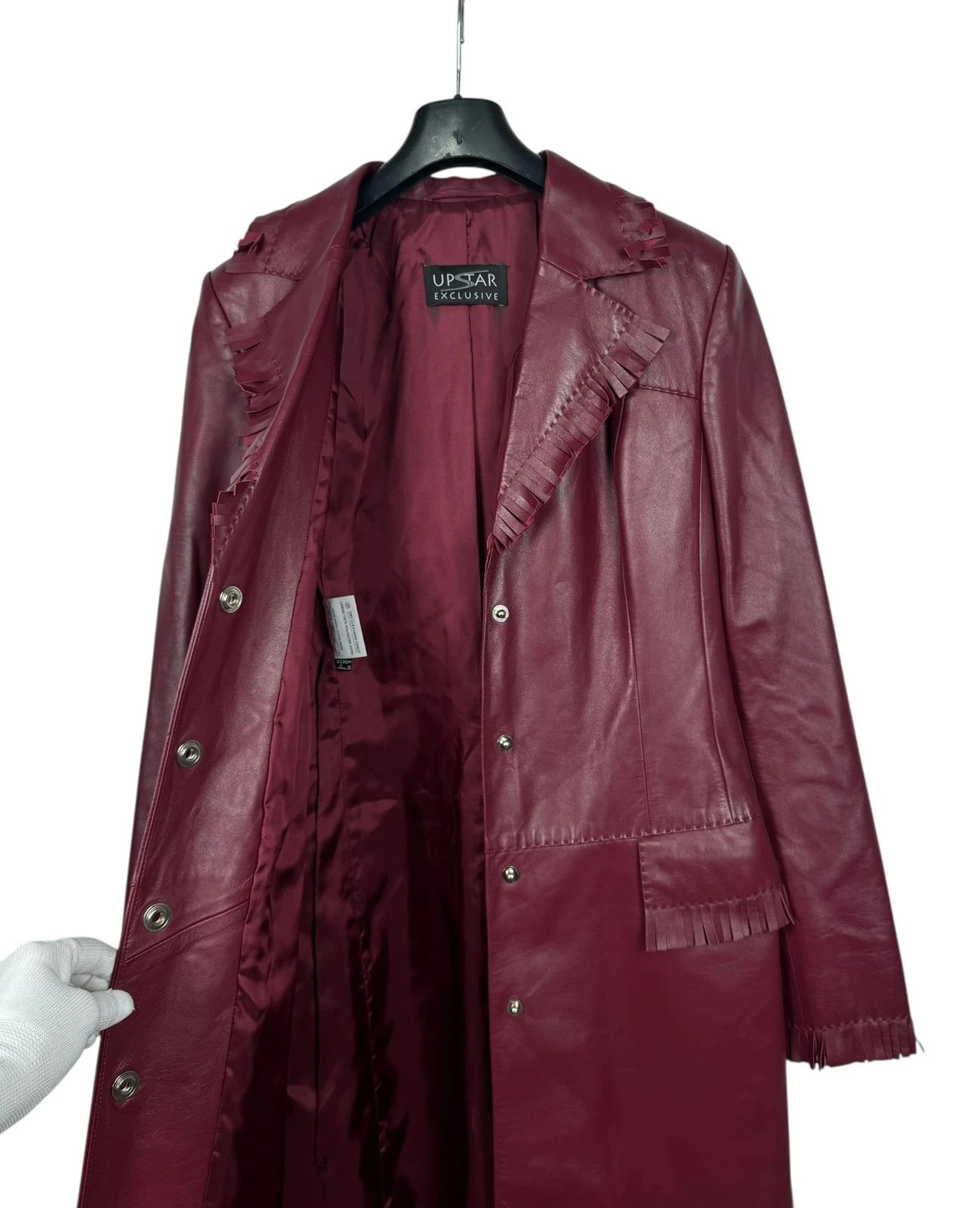Other Upstar Exclusive Genuine Leather Long Coat Fringed D42 I48 Size L / US 10 / IT 46 - 16 Thumbnail
