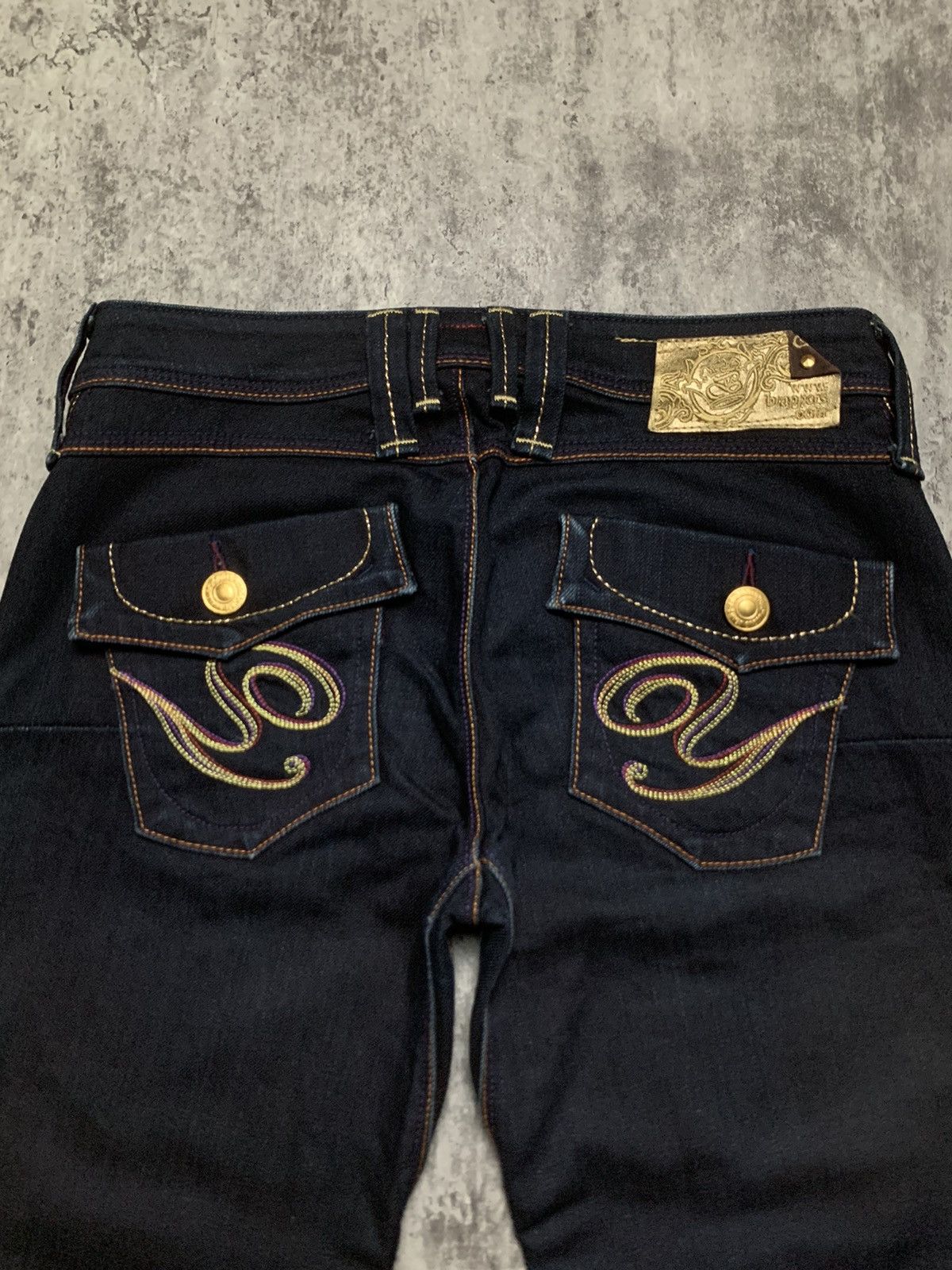 Tornado Mart Y2K Brappers Japanese Dark Indigo Flare ifsix Vkei Style Size 29" - 4 Thumbnail