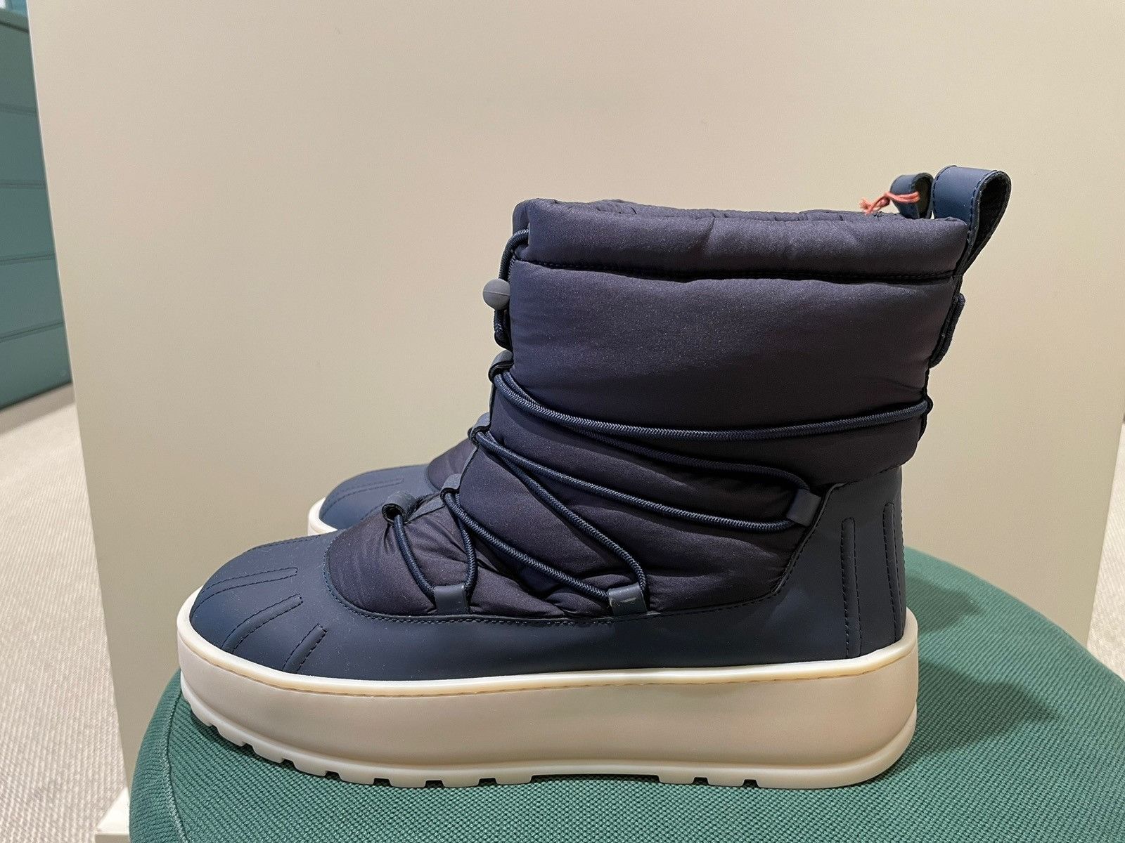 image of Loro Piana O1Loc1C0224 Ollie Ankle Moon Boots In Blue, Women's (Size 12)