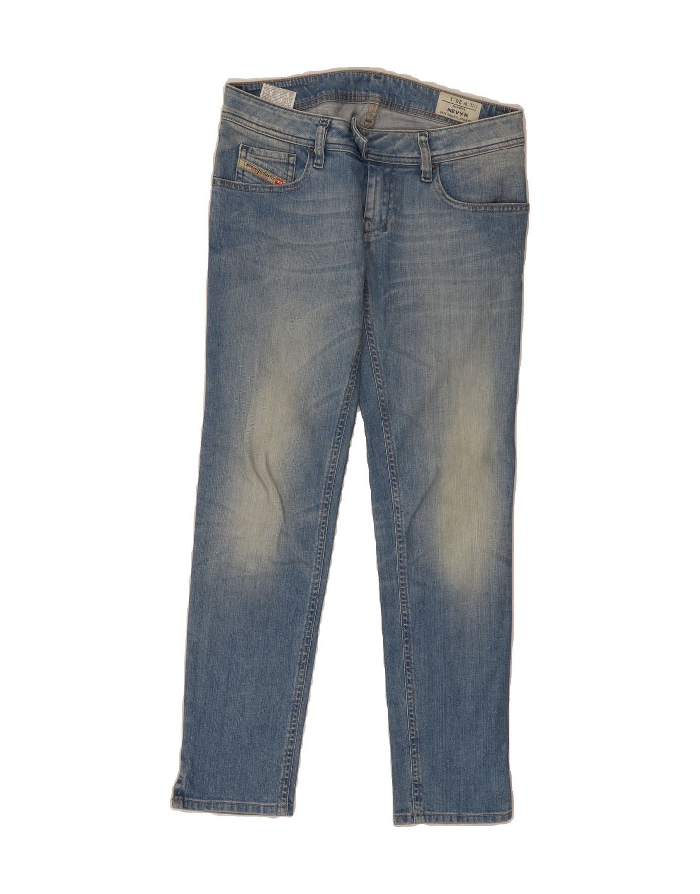 Diesel Womens Nevy Slim Jeans W26 L27 Blue Cotton Size 42" / US 20 - 1 Thumbnail