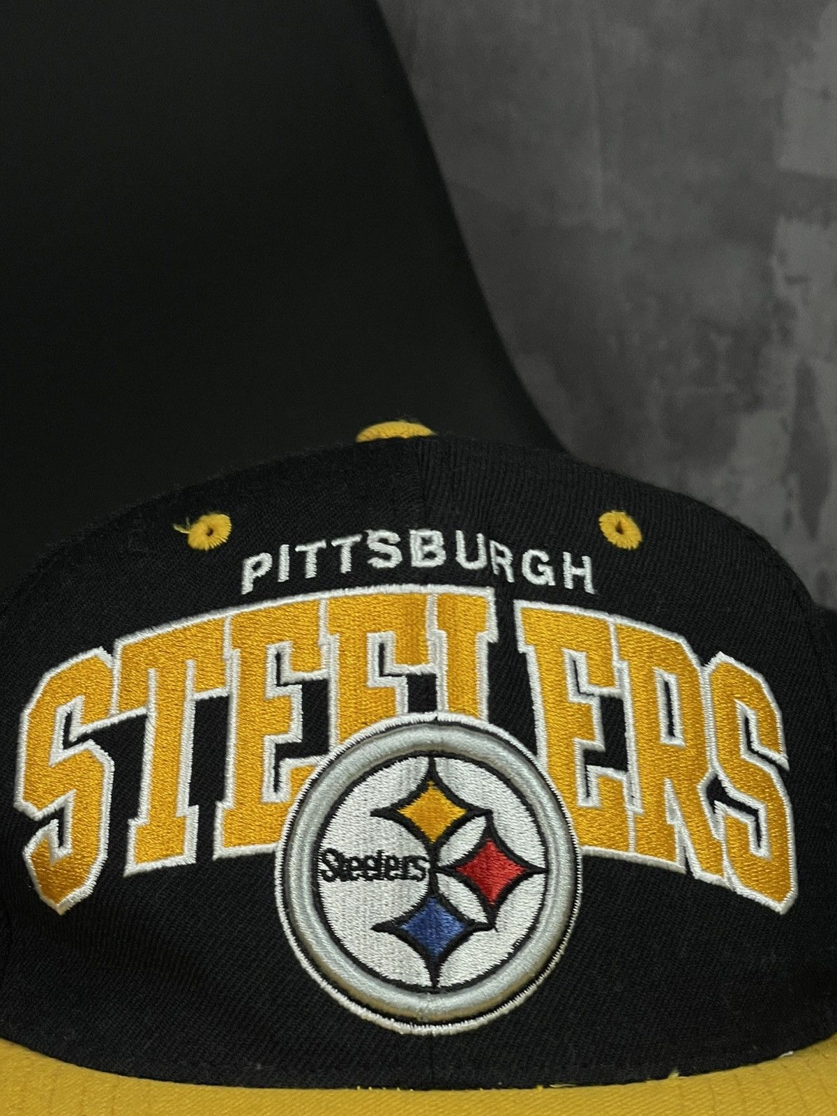 Mitchell & Ness Vintage Steelers Super Bowl Patch Big Logo Hat Size ONE SIZE - 7 Thumbnail