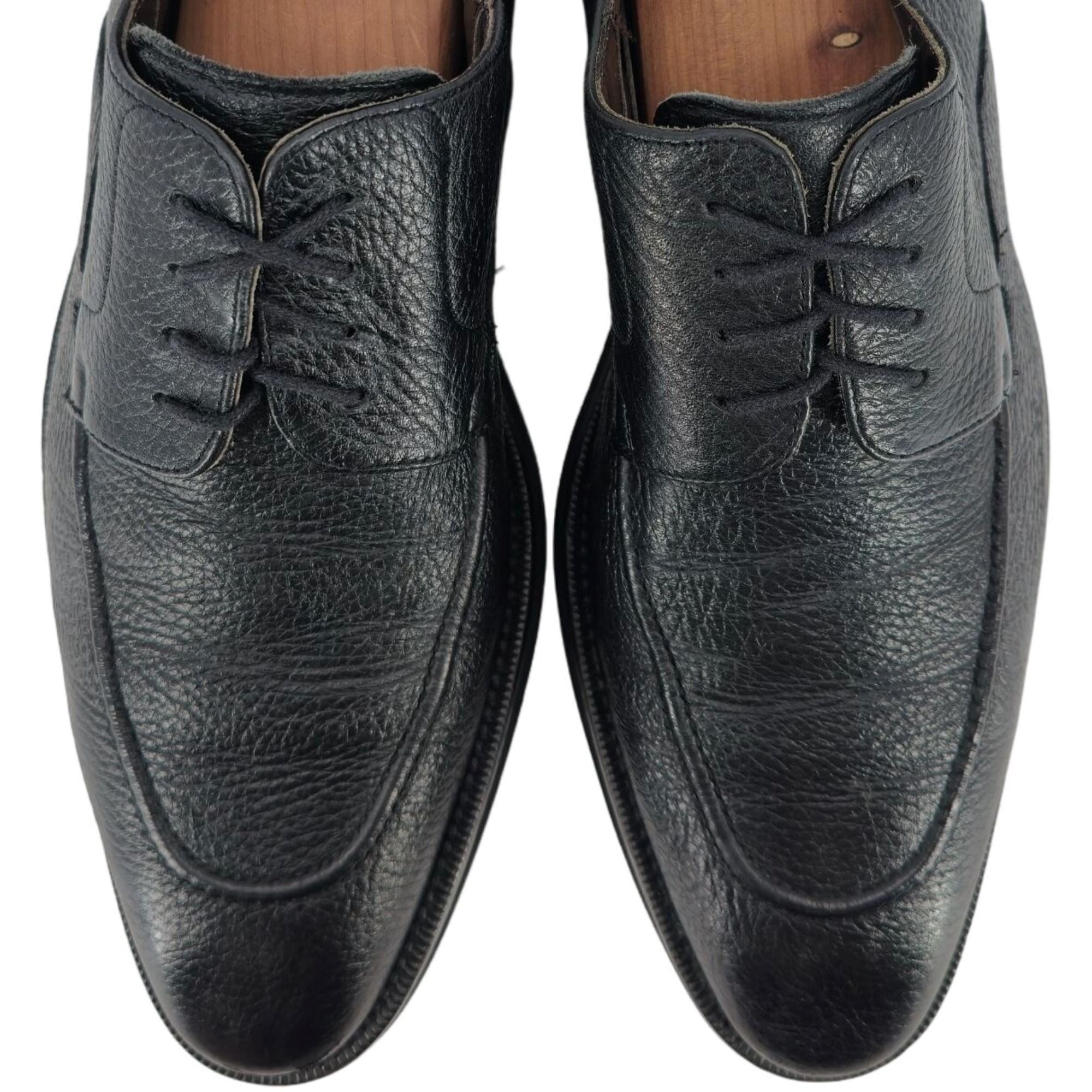 Mezlan Mezlan Black Textured Deerskin Dress Shoes Mens 12M Lepanto Size US 12 / EU 45 - 2 Thumbnail