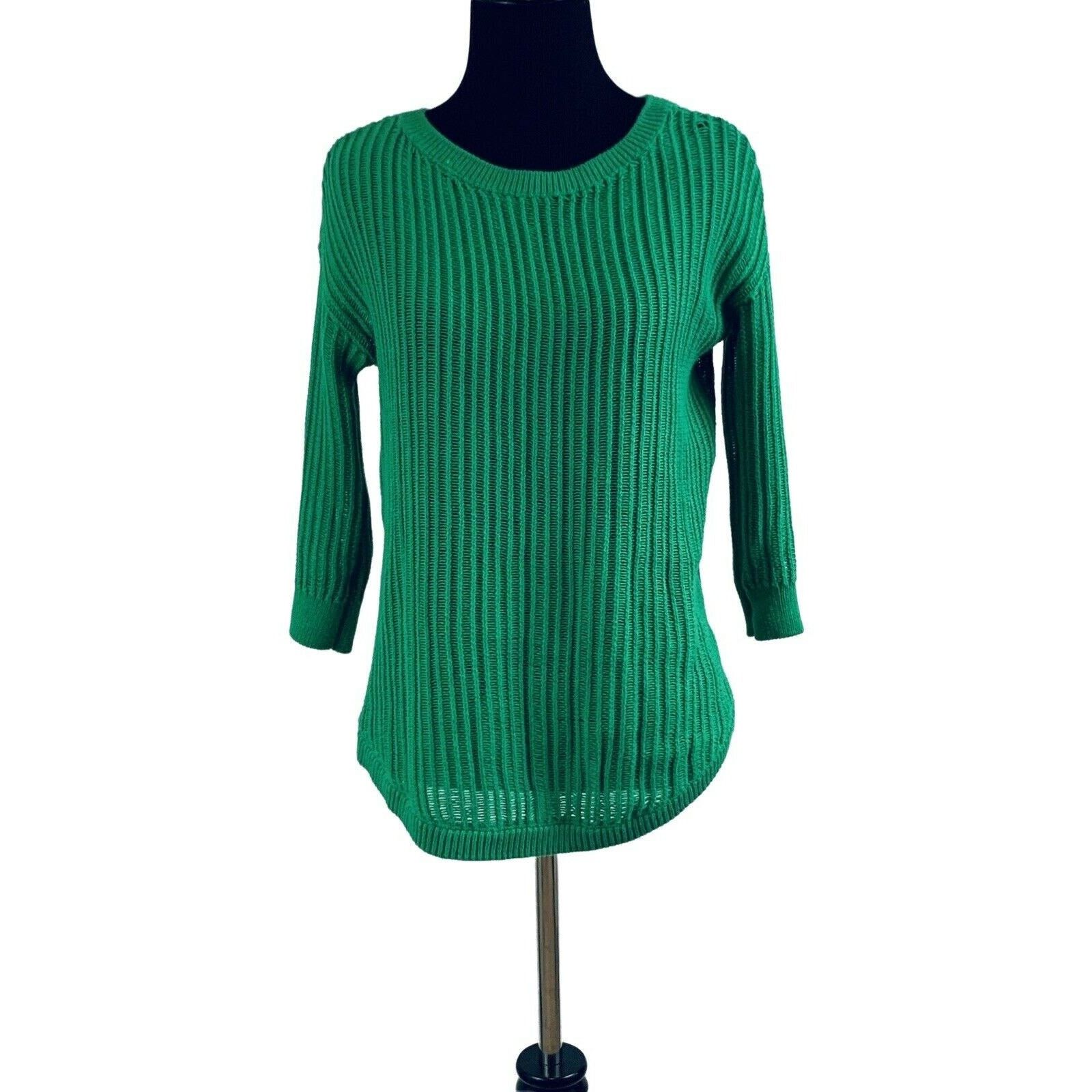 Gap Gap green 3/4 sleeve open knit sweater XS Size XS / US 0-2 / IT 36-38 - 8 Thumbnail