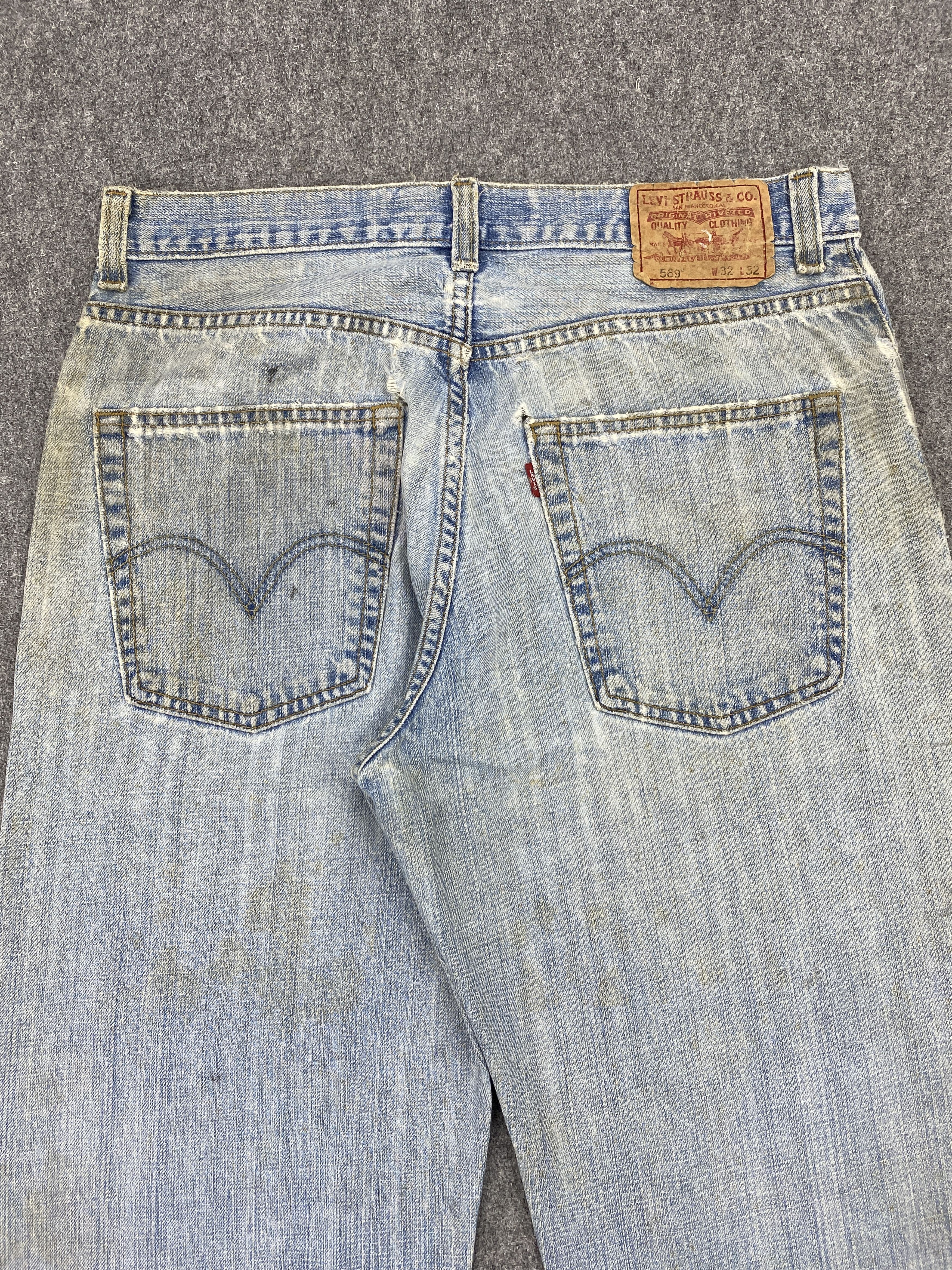 Levi's × Vintage Distressed Vintage Levis 569 Faded Blue Jeans Size US 33 - 4 Thumbnail