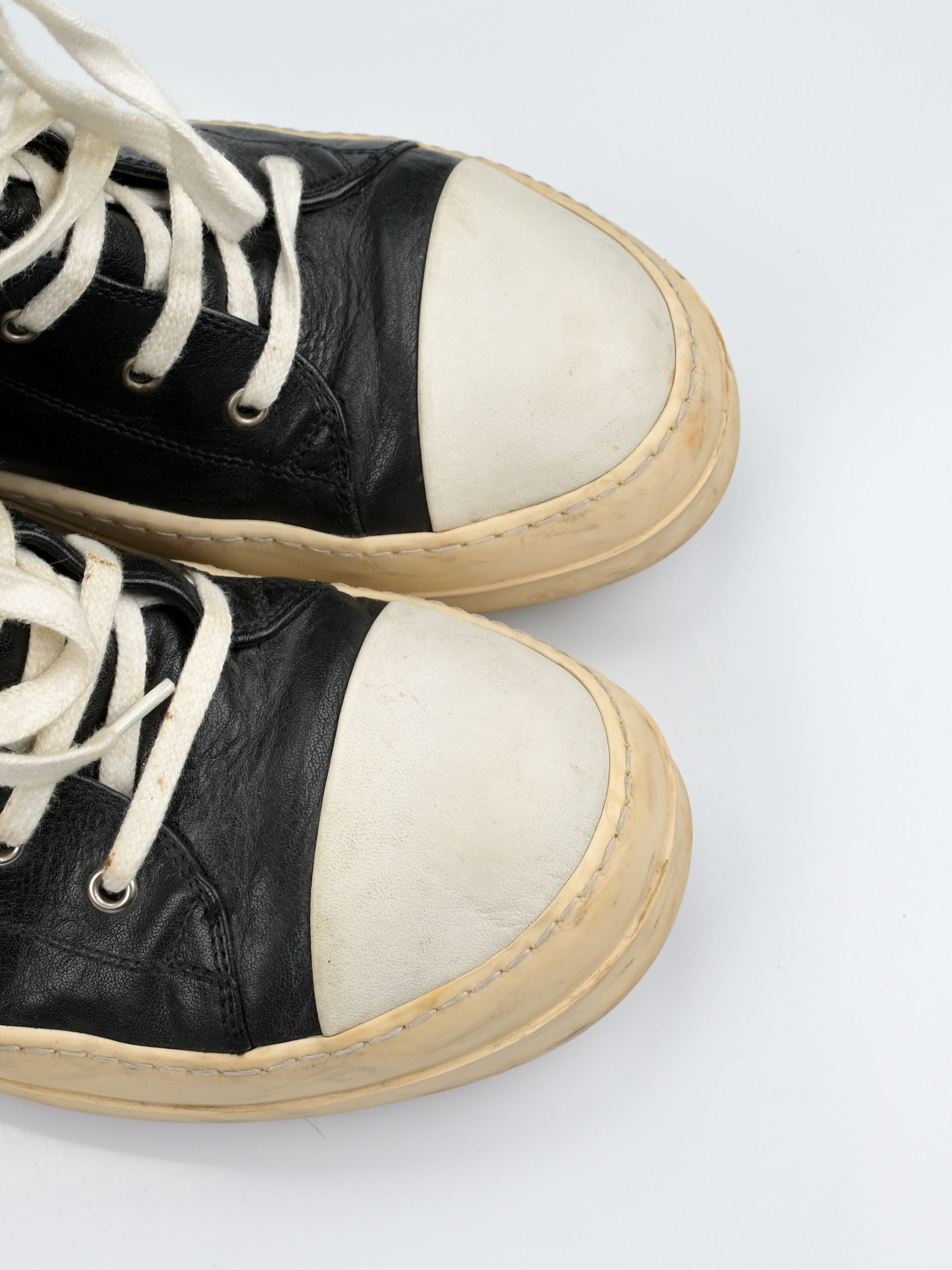 Rick Owens Mainline Leather High Top Ramones Size US 11 / EU 44 - 12 Thumbnail