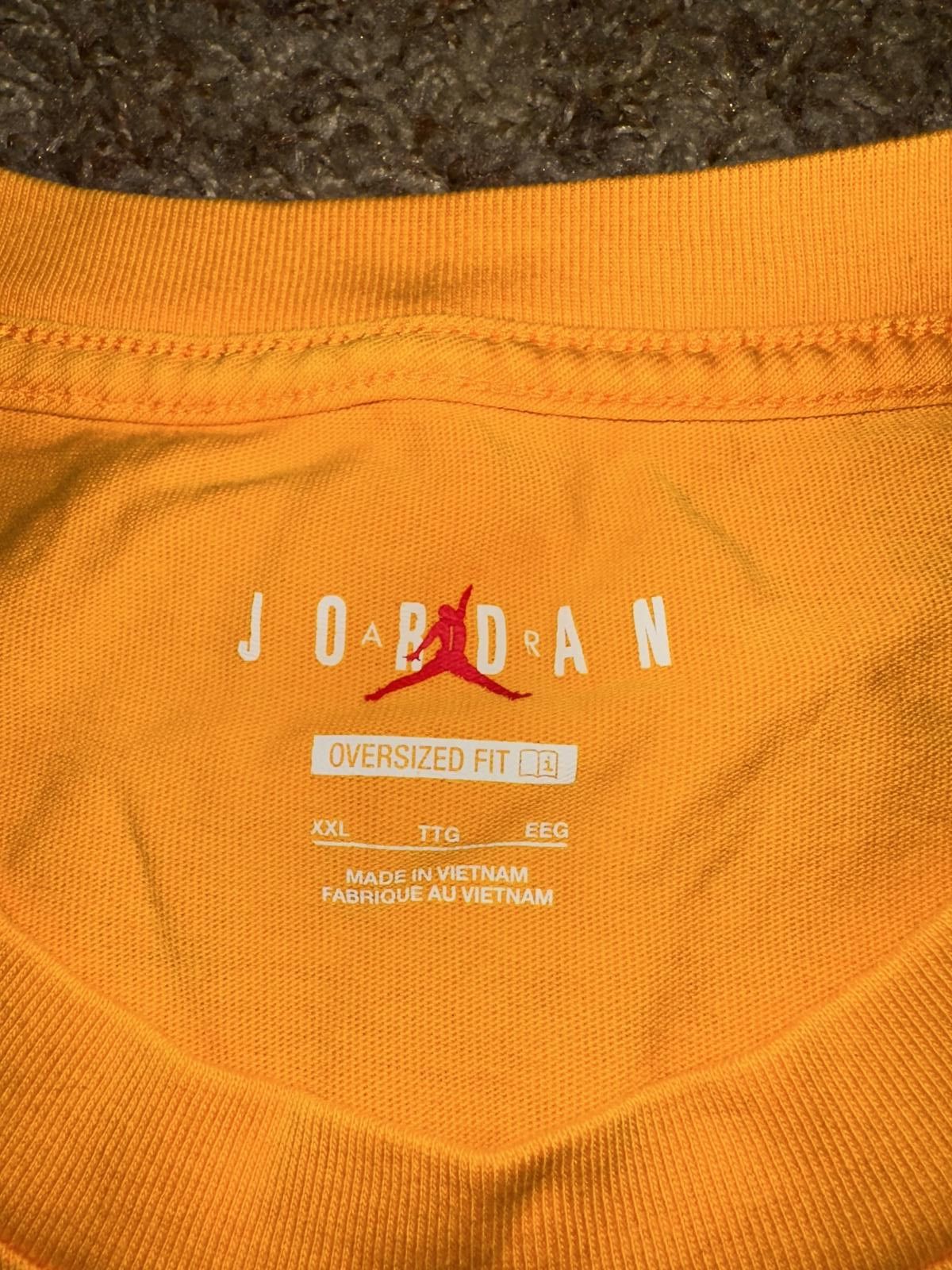 Designer Nike Jordan Flight Essentials Oversized Yellow Tee Size US XXL / EU 58 / 5 - 3 Thumbnail