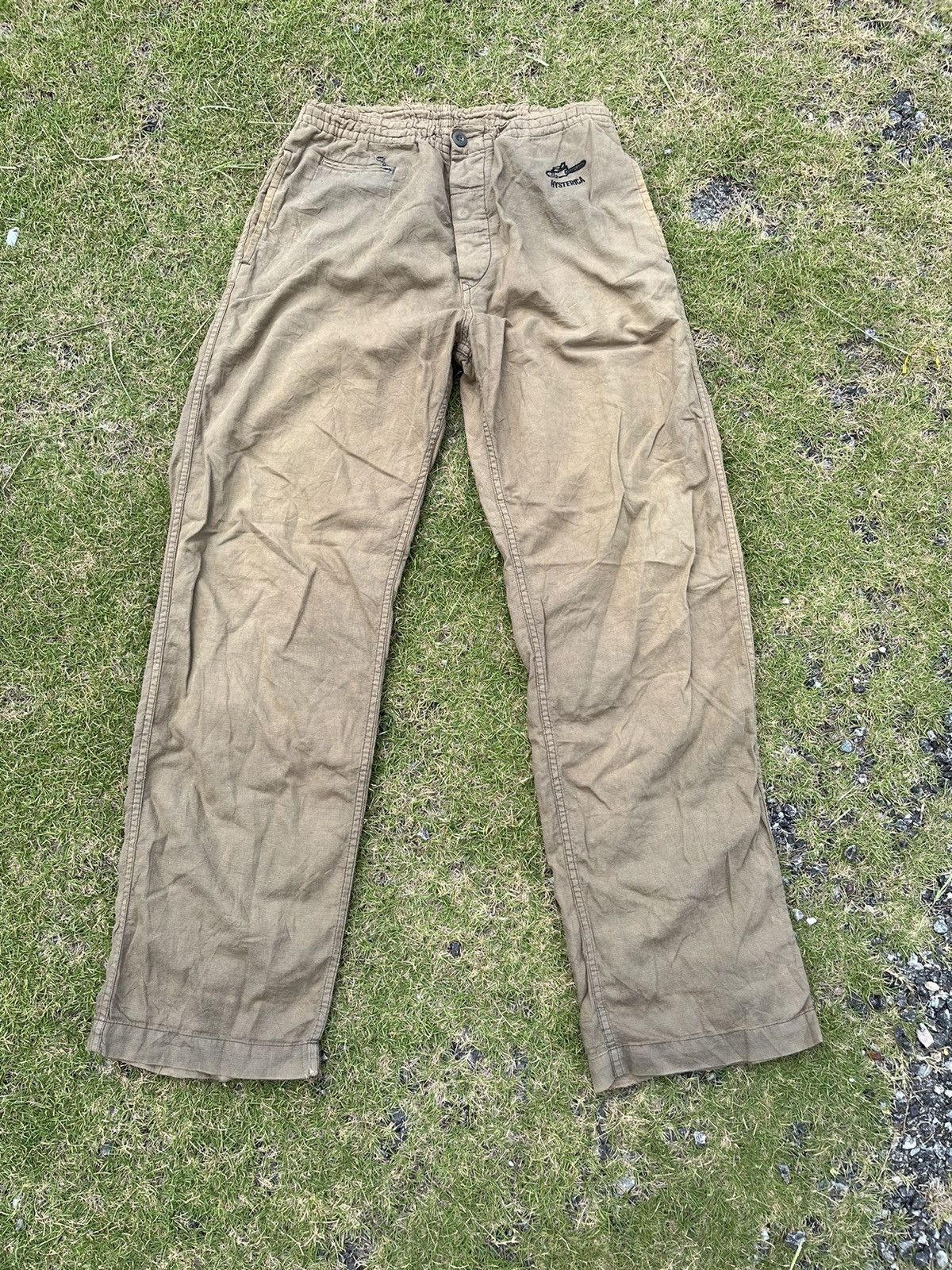 Hysteric Glamour × Japanese Brand × Vintage RARE Vintage Hysteric Glamour Chainsaw Logo Bondage Pants 🇯🇵 Size US 33 - 1 Thumbnail