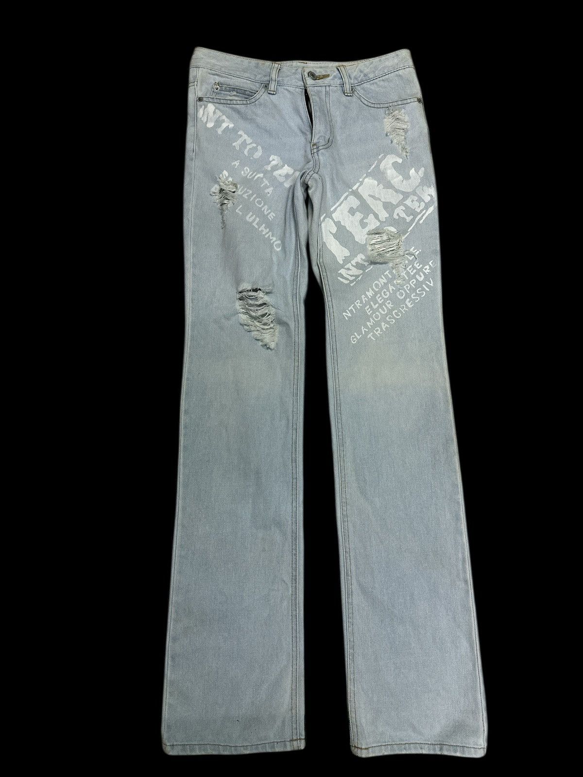 Hysteric Glamour Distress Denim Hucom Hysteric Glamour Style Letter💥 Size US 30 / EU 46 - 1 Thumbnail
