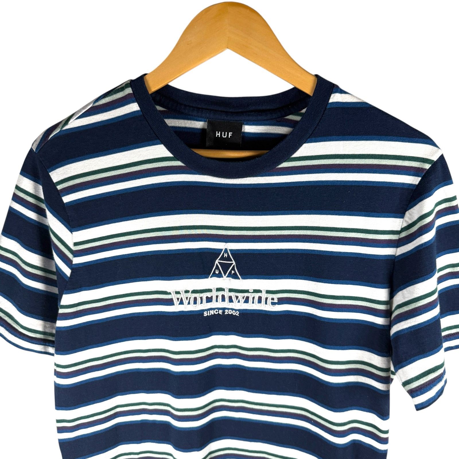 Huf HUF Worldwide Multicolored Striped SS Top Men’s L - Skater Size US L / EU 52-54 / 3 - 4 Thumbnail
