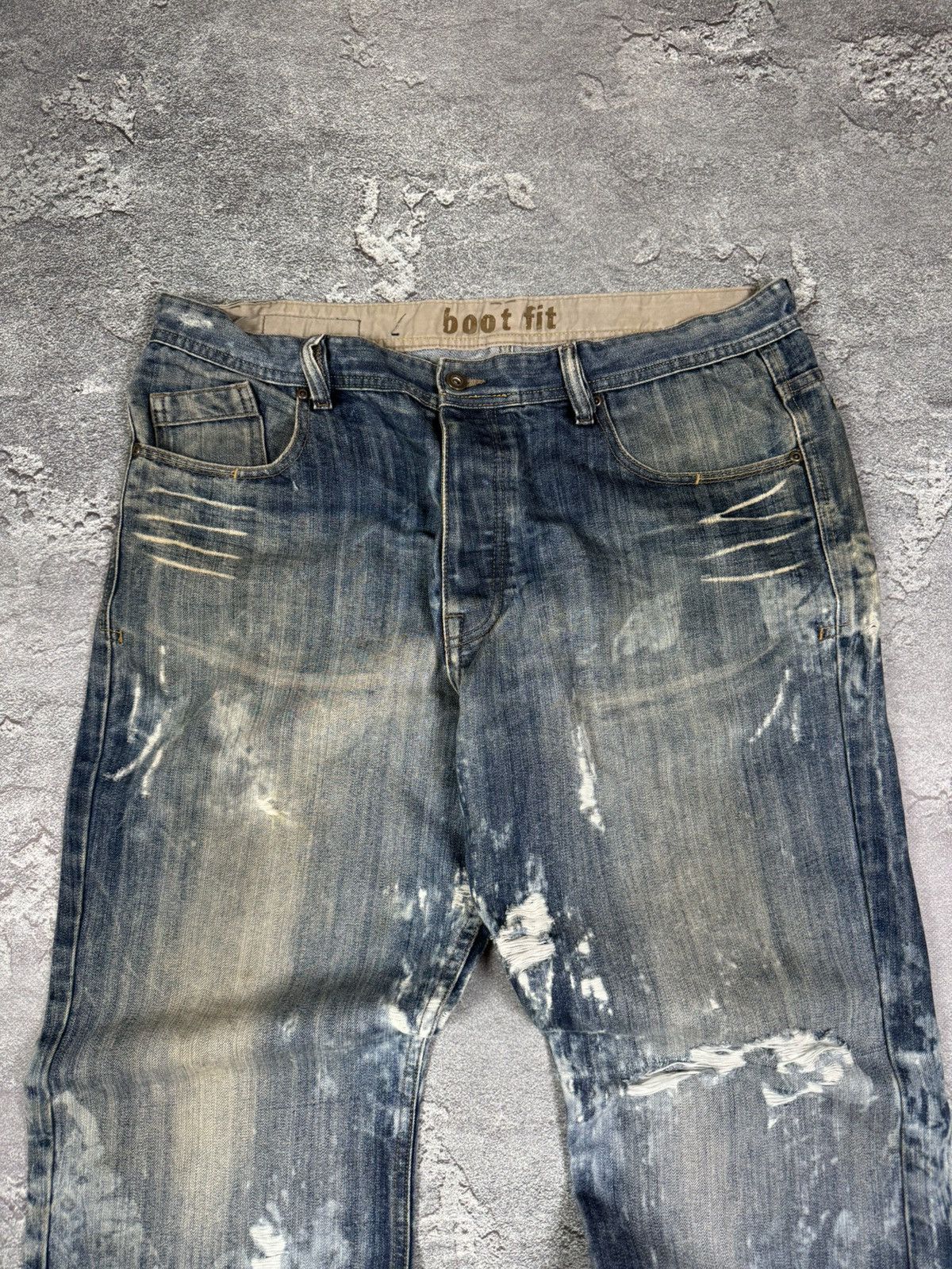 If Six Was Nine IF6WAS9 2000s Y2K Heavenly Bootcut Baggy Washed Jeans SZ 34 Size US 34 / EU 50 - 6 Thumbnail