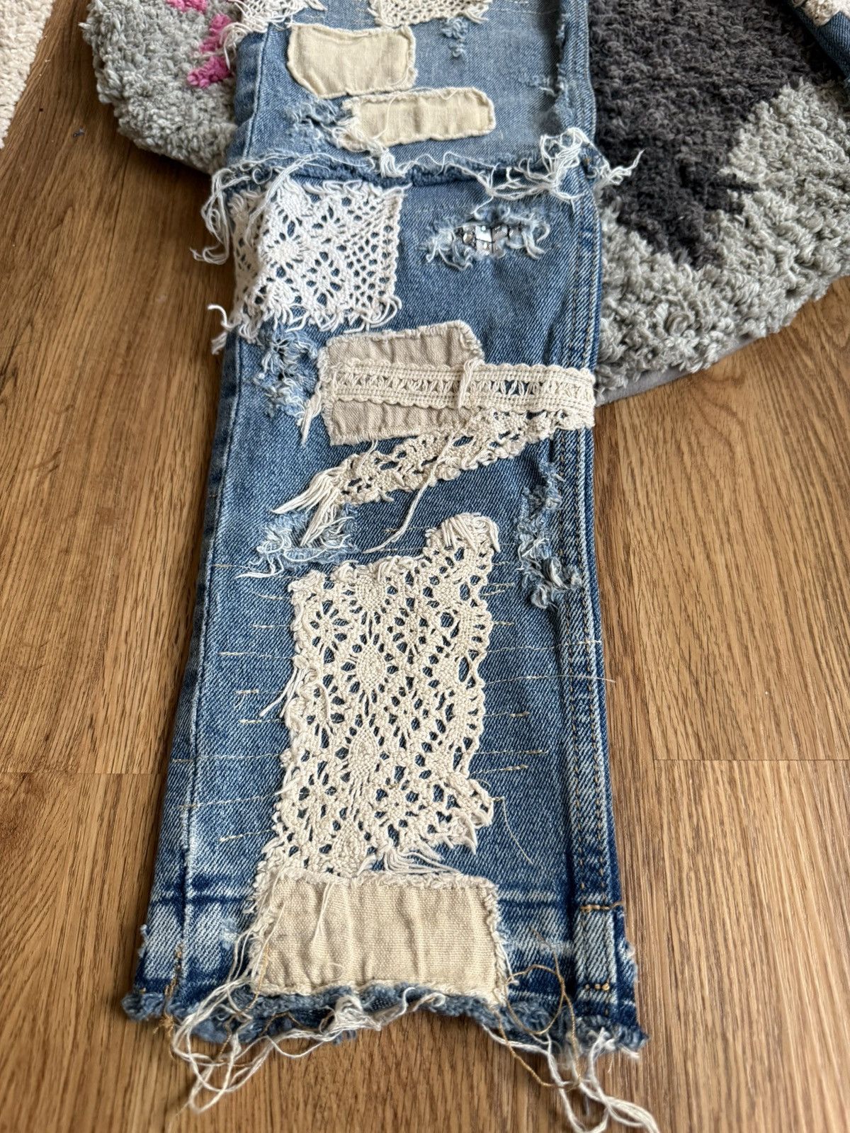 Val Kristopher Val Kristopher Lace Denim 2019 RARE Size US 28 / EU 44 - 3 Thumbnail