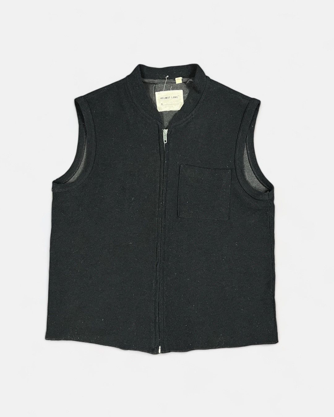 image of Helmut Lang - Ss00 Sleeveless Bondage Vest in Black, Men's (Size Medium)
