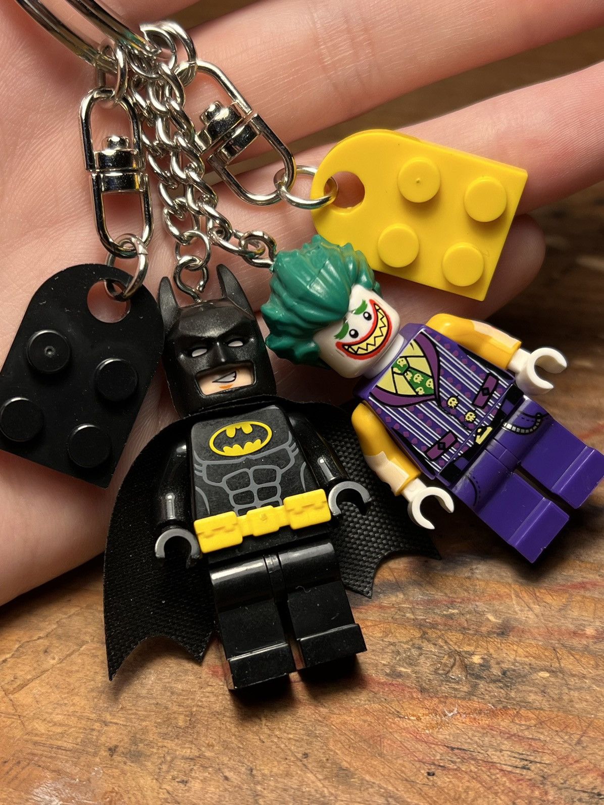 Anime × DC Comics × Marvel Comics Batman Joker minifigure keychain keyring Size ONE SIZE - 1 Thumbnail