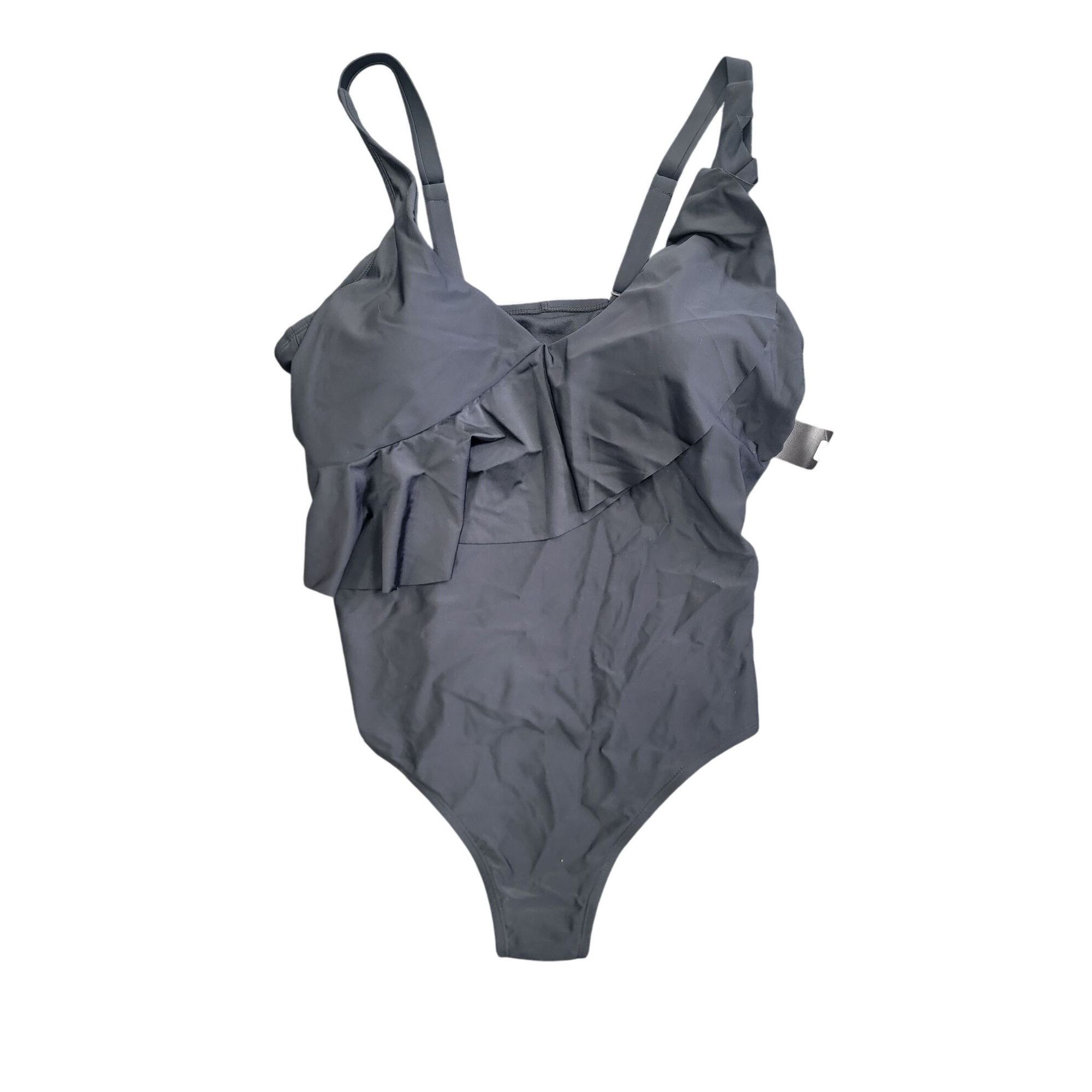 Other Women's Black Ruffle One-Piece Swimsuit With Adjustable Stra Size 3XL / US 20-22 - 3 Thumbnail