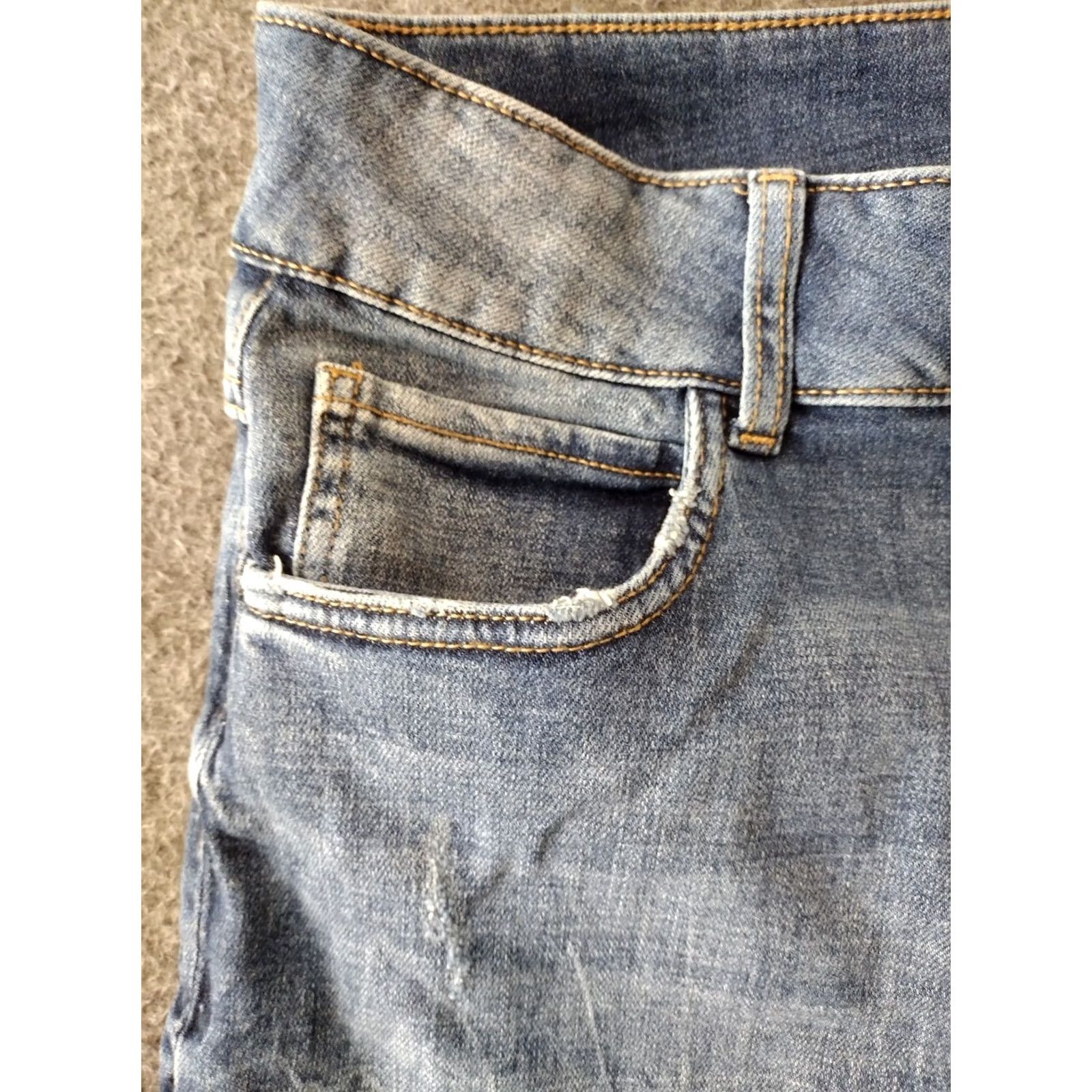 Doublet Unbranded Women's Jeans Shorts Bermuda High Rise 18 Blue Denim 3.5 Inseam 5-Pocket Cuffed Stretch Cotton Spandex Casual Beach Walking Resize Plus Size 40" / US 18 - 7 Thumbnail