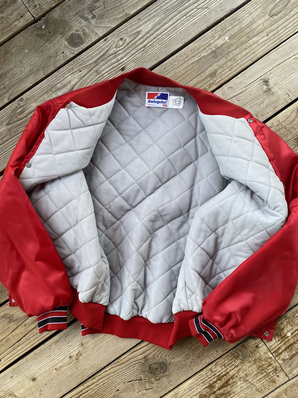NBA Vintage Chicago Bulls Embroidered Swingster Bomber Jacket Size US XL / EU 56 / 4 - 6 Thumbnail