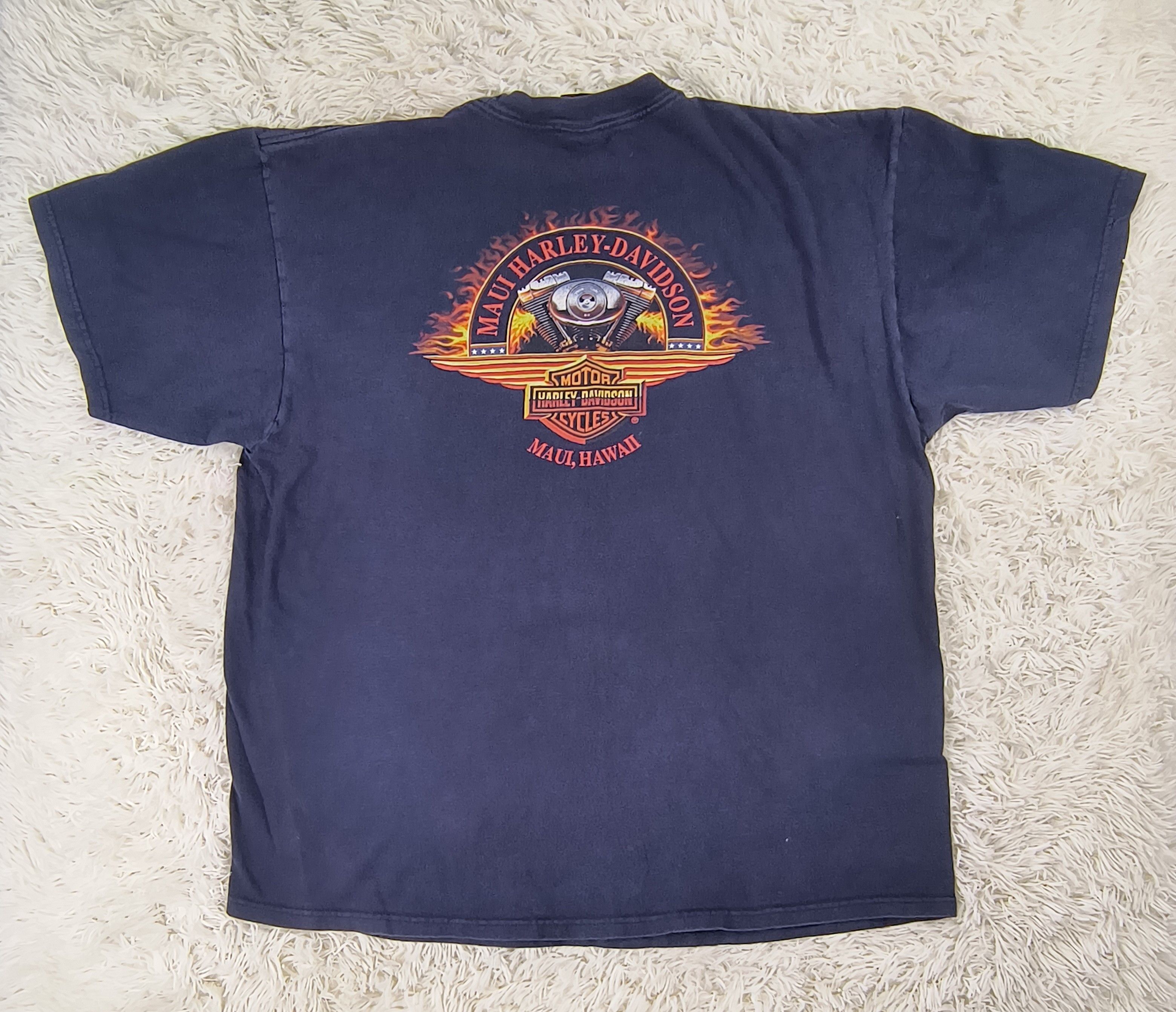 Harley Davidson Vintage Y2K Harley Davidson dragon Maui Hawaii 2001 tee Size US XXL / EU 58 / 5 - 9 Thumbnail