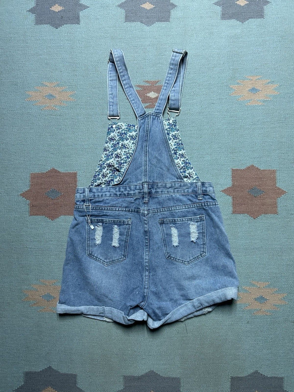 Vintage Levi’s short alls bib overalls shorts distressed small 31 Size 31" - 6 Thumbnail