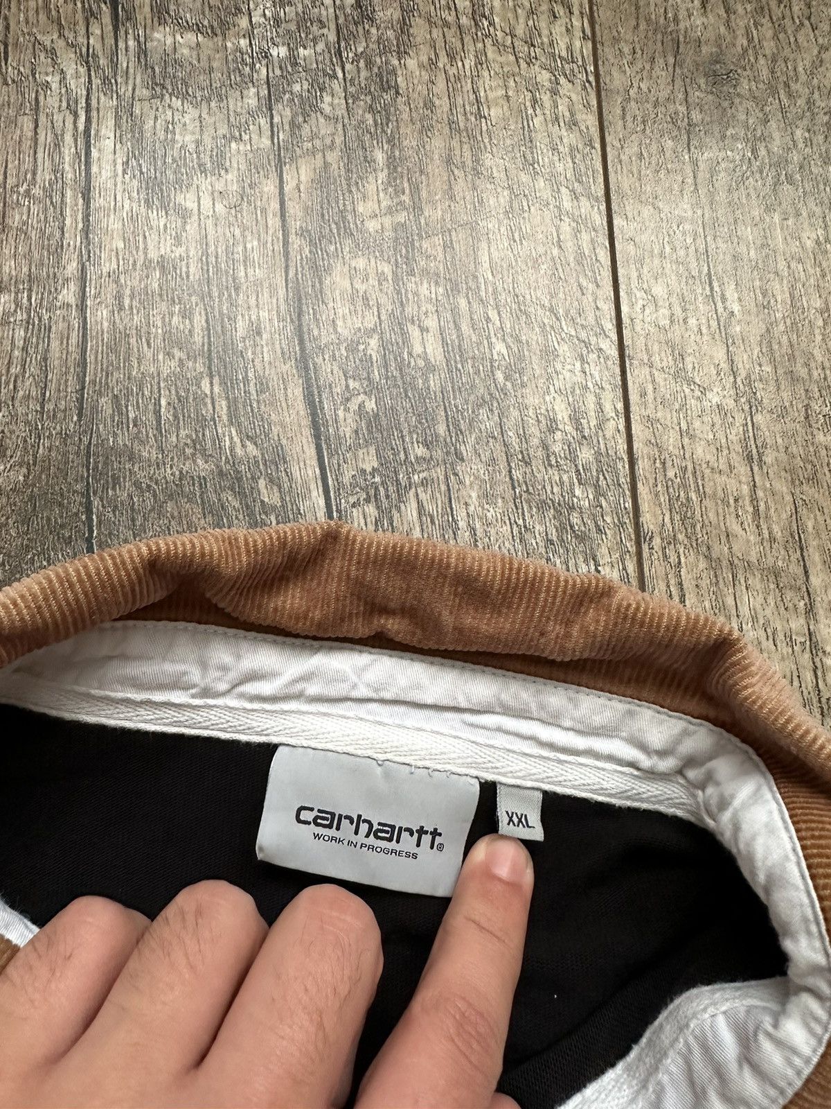 Carhartt Wip Carhartt WIP Corduroy Neck Long Sleeve Cord Rugby Polo Size US XXL / EU 58 / 5 - 5 Thumbnail