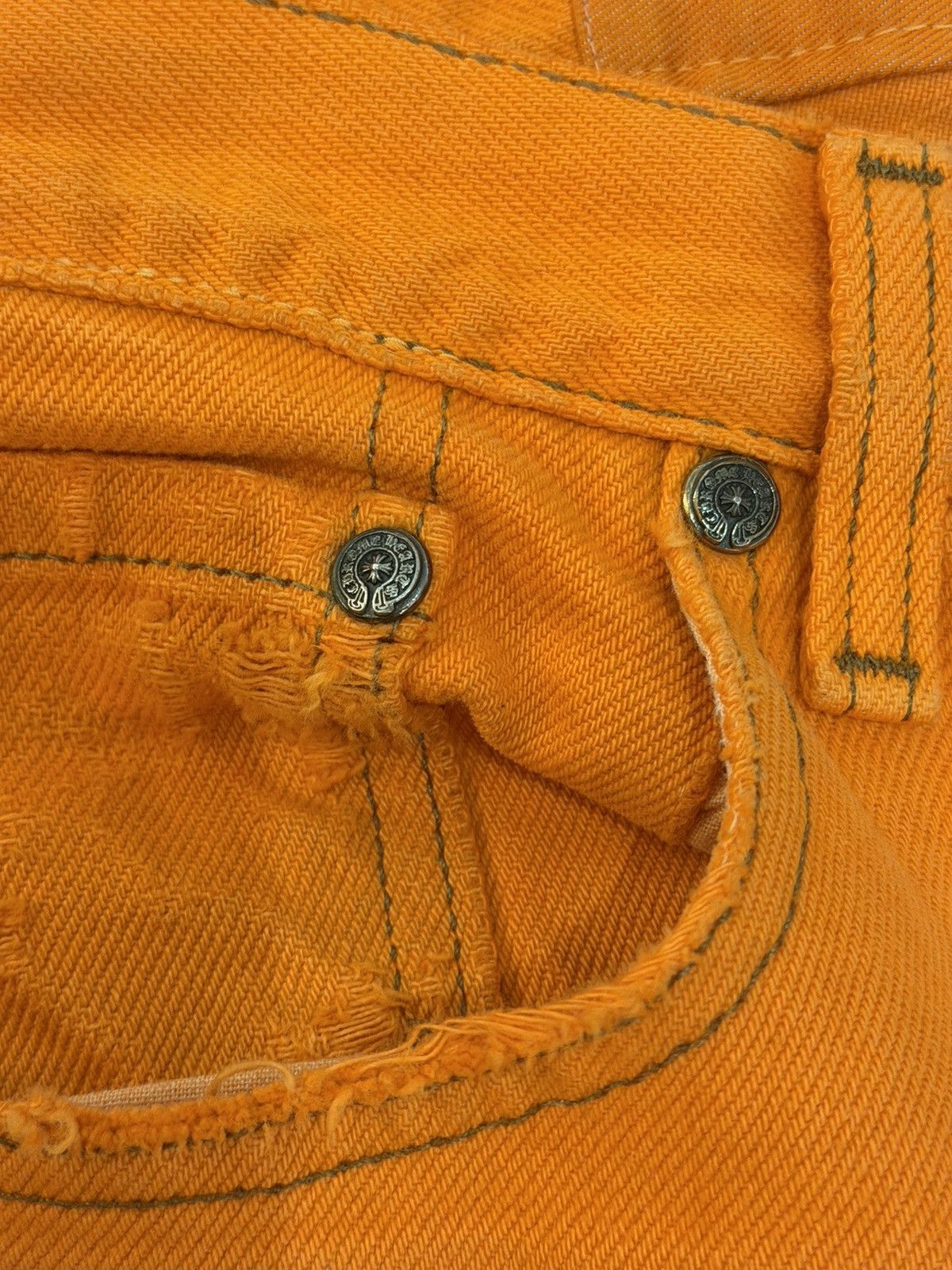 Chrome Hearts Chrome Hearts 2017 Virgil orange Levi Cross patch Jeans Size US 28 / EU 44 - 4 Thumbnail