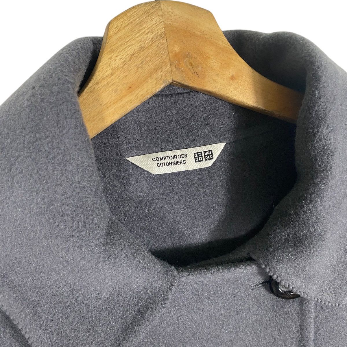 Uniqlo Comptoir Des Cotonniers Wool Blend Half Coat M Dark Grey Size US M / EU 48-50 / 2 - 5 Thumbnail