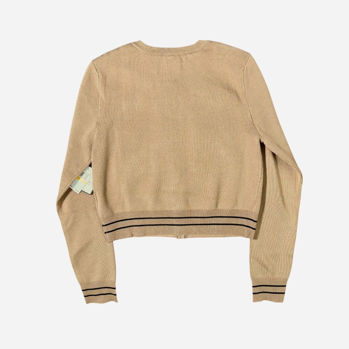 Laundry by Shelli Segal Laundry by Shelli Segal Camel Black Crew Neck Cardigan Sz M Size M / US 6-8 / IT 42-44 - 10 Thumbnail