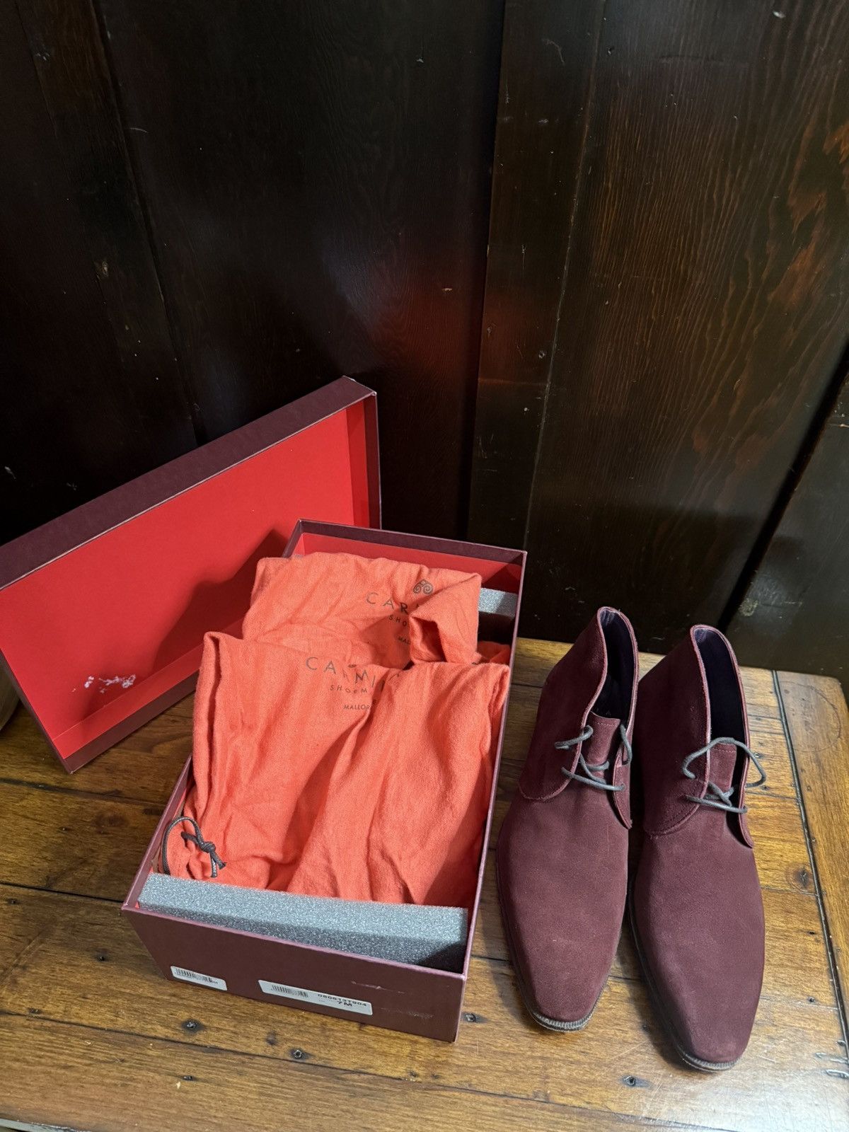 Carmina Carmina Chukka Boots Burgundy Suede (Uk size 7.5, NA 8.5) Size US 8.5 / EU 41-42 - 2 Thumbnail