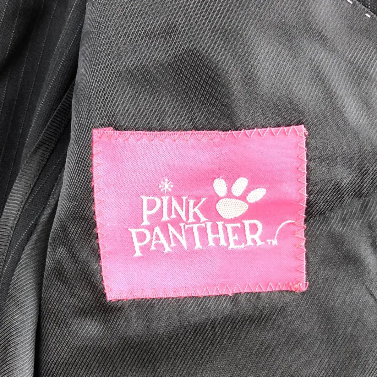 Vintage Vintage 90’ PINK PANTHER 2 Button Black Blazer Sport Coat Size 38R - 7 Thumbnail