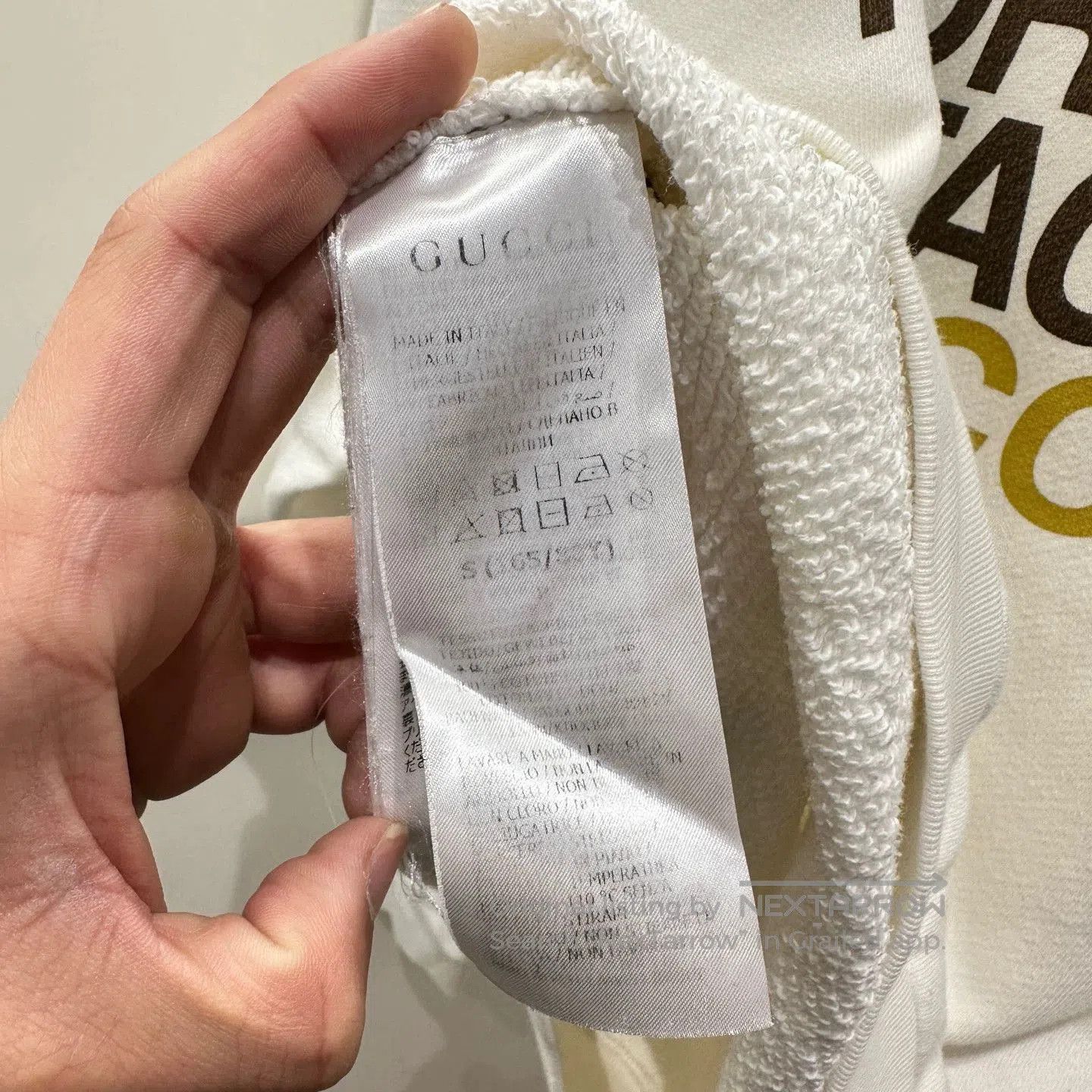 Gucci White Logo Print Long Sleeve Sweatshirt. Size US S / EU 44-46 / 1 - 4 Thumbnail