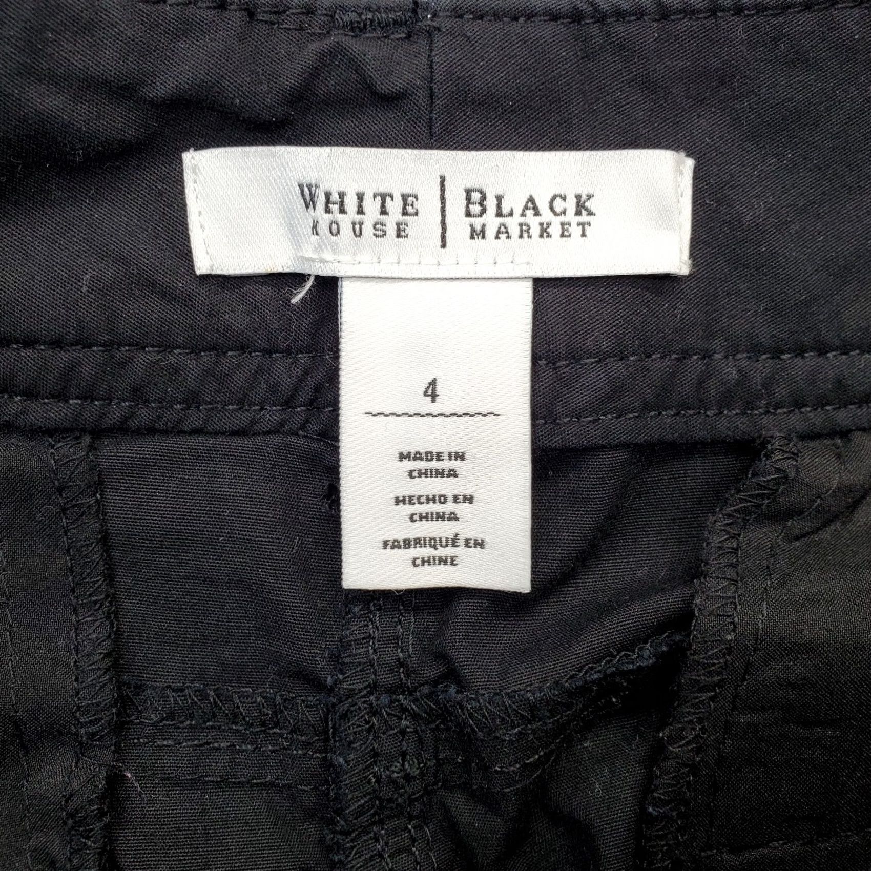 White House Black Market White House Black Market Poplin Cargo Crop Pants Womens 4 Black Button Fly Casual Travel Cotton Solid 25" Inseam 33.75" Outseam Mens? Size 27" / US 4 / IT 40 - 7 Thumbnail