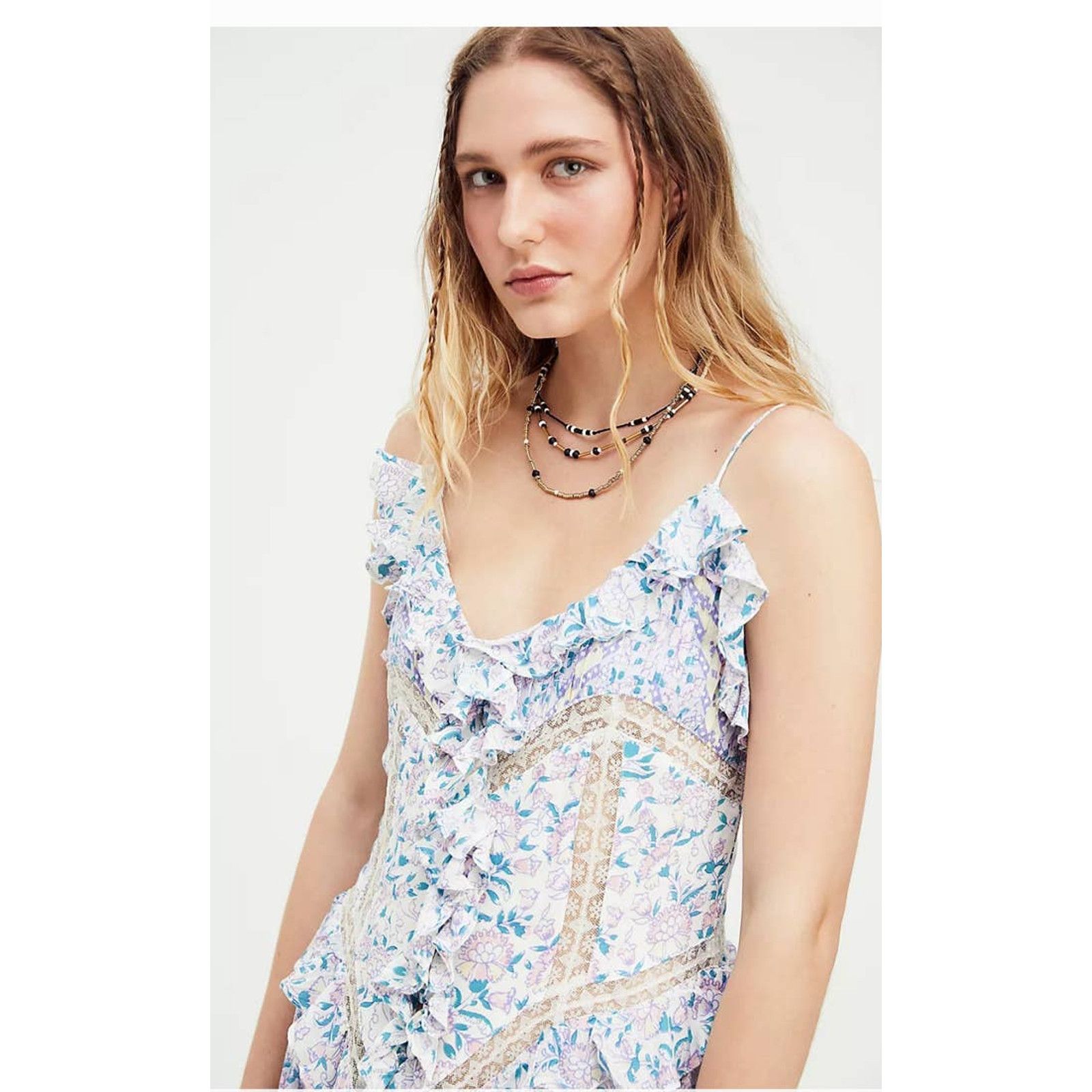 Free People New Free People Canyon Moon Maxi Top $248 X-SMALL Floral Size XS / US 0-2 / IT 36-38 - 2 Thumbnail