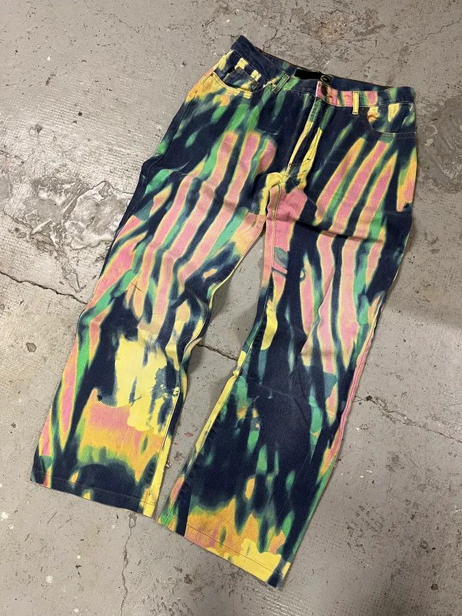 Just Cavalli × Vintage SS2002 Cavalli Hallucination Psycho Pants Size 27" / US 4 / IT 40 - 5 Thumbnail