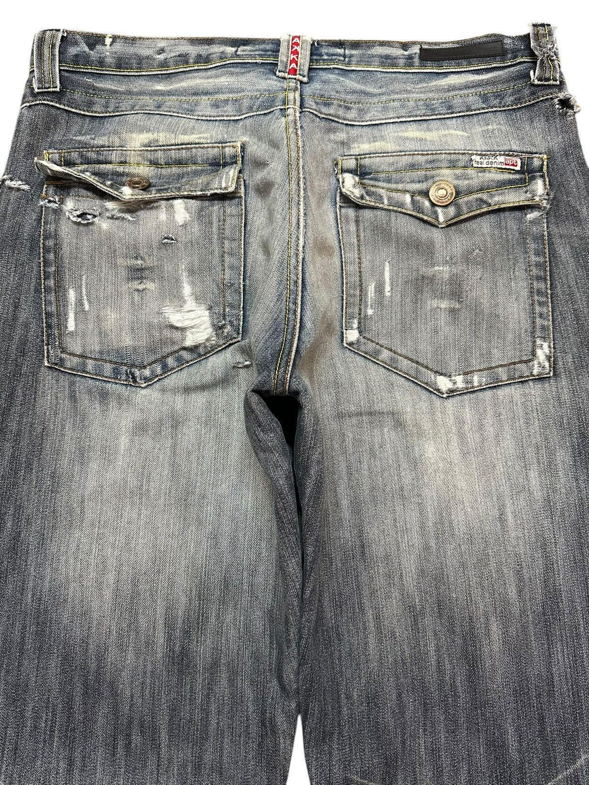 Hysteric Glamour Vintage Japanese Brand Faded Wash Distressed Wide Leg Jeans Size US 34 / EU 50 - 5 Thumbnail