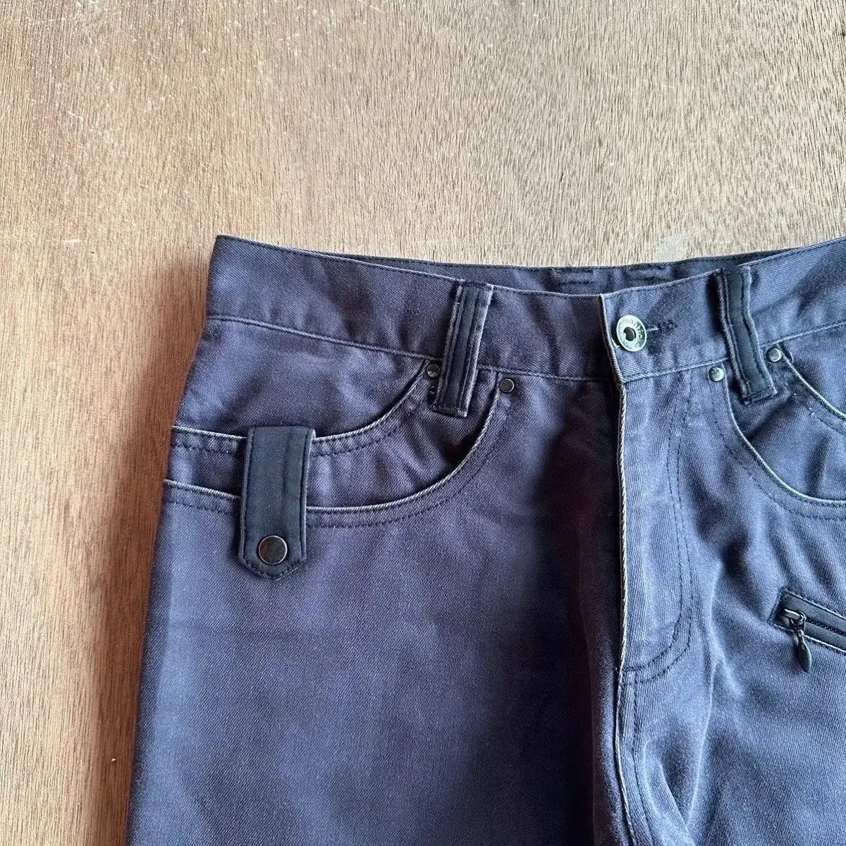 If Six Was Nine FLARE/BOOTCUT‼️VINTAGE SEMATIC DESIGN TROUSERS BLACK PANTS Size US 28 / EU 44 - 4 Thumbnail