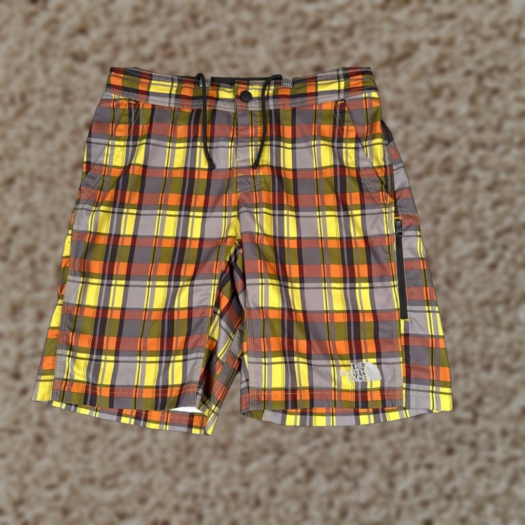 The North Face The North Face Mens Shorts Chino 30x10 Plaid Cotton Blend Yellow Brown Casual Mid Rise 30 Regular Pockets Logo Slim? Size US 30 / EU 46 - 1 Thumbnail