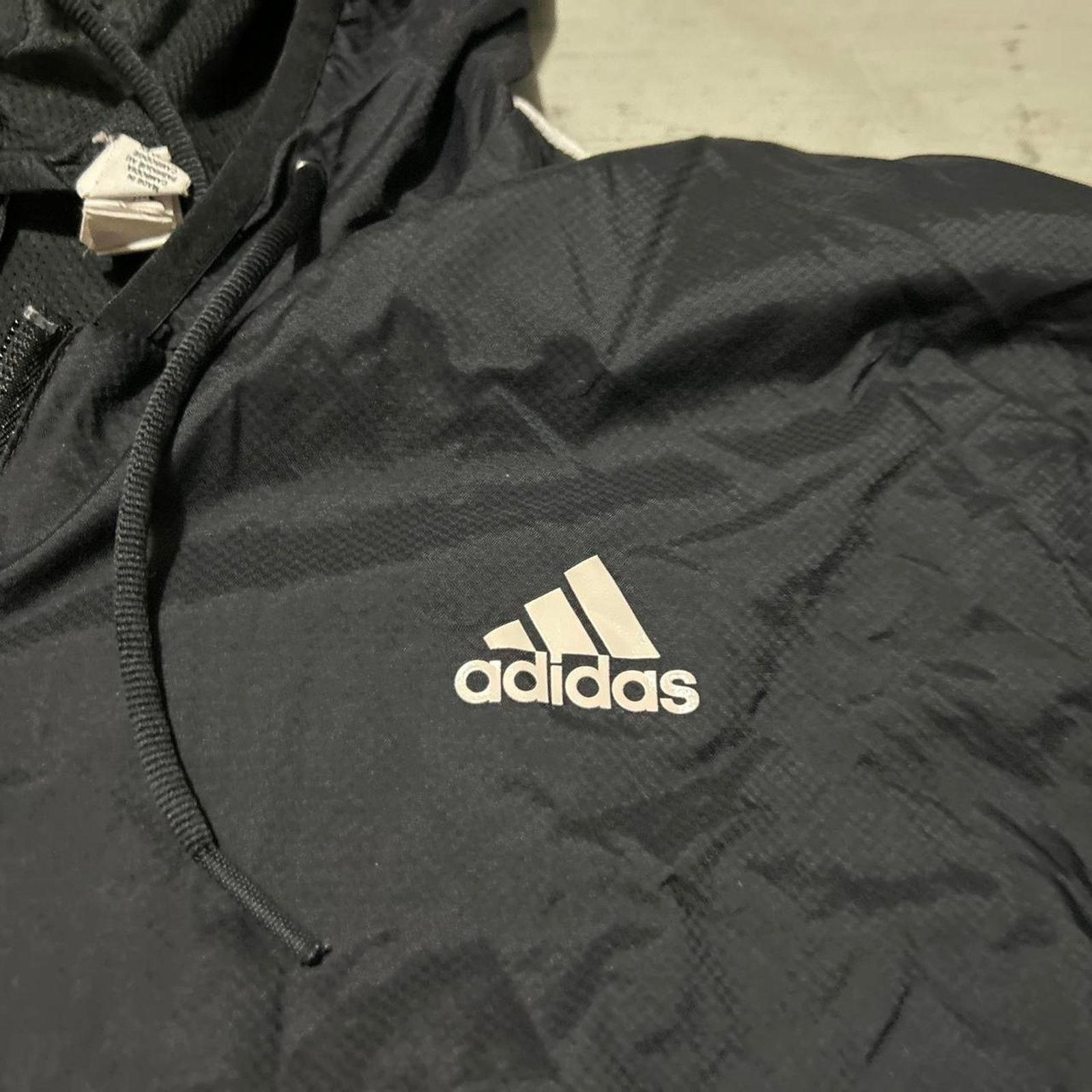 Adidas Adidas Men's Essentials 3 Stripe Full Zip Hoodie Wind Jacket Size US L / EU 52-54 / 3 - 2 Thumbnail