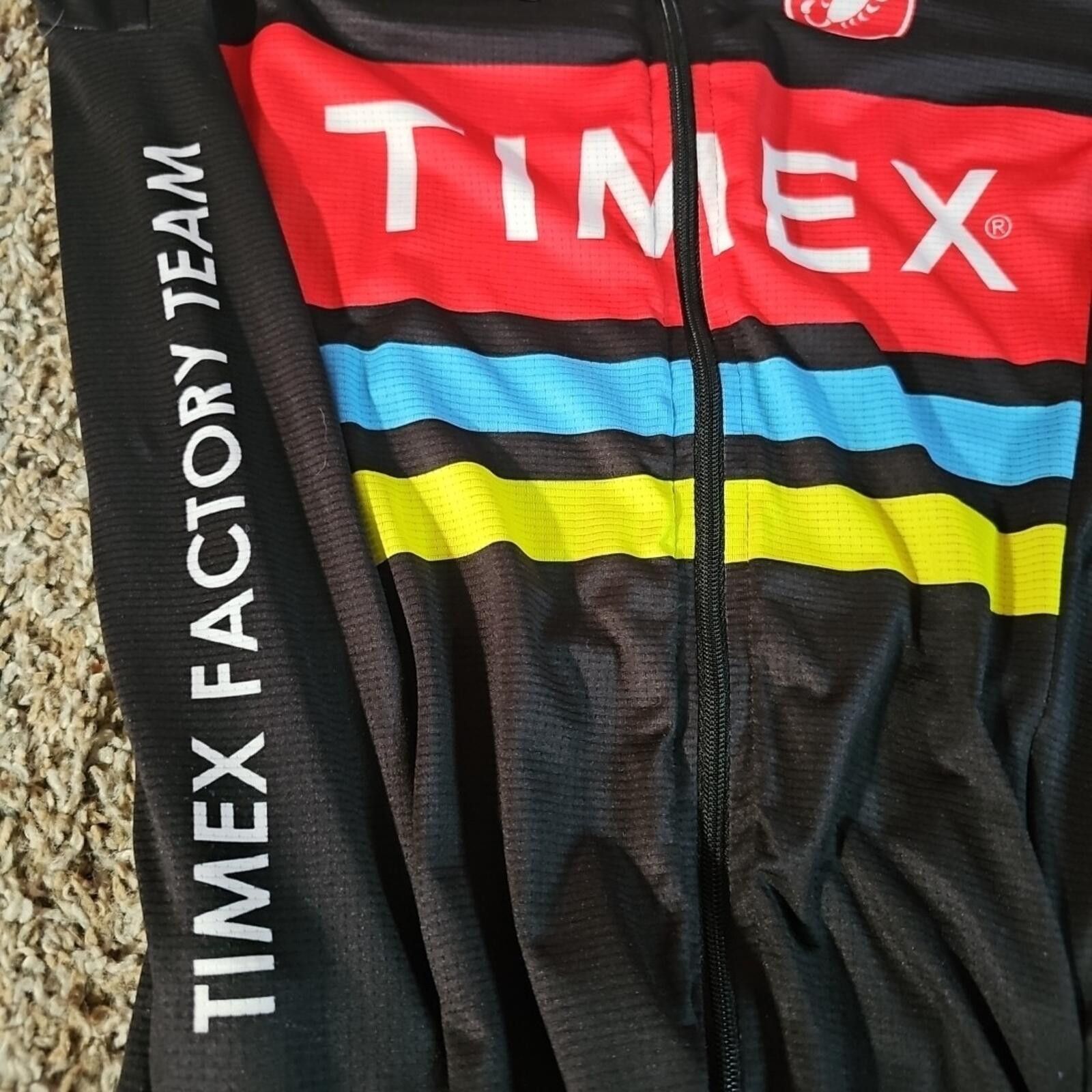 Tek Gear TREK Timex One Piece Padded Racing Jersey Shorts Small Size ONE SIZE - 5 Thumbnail
