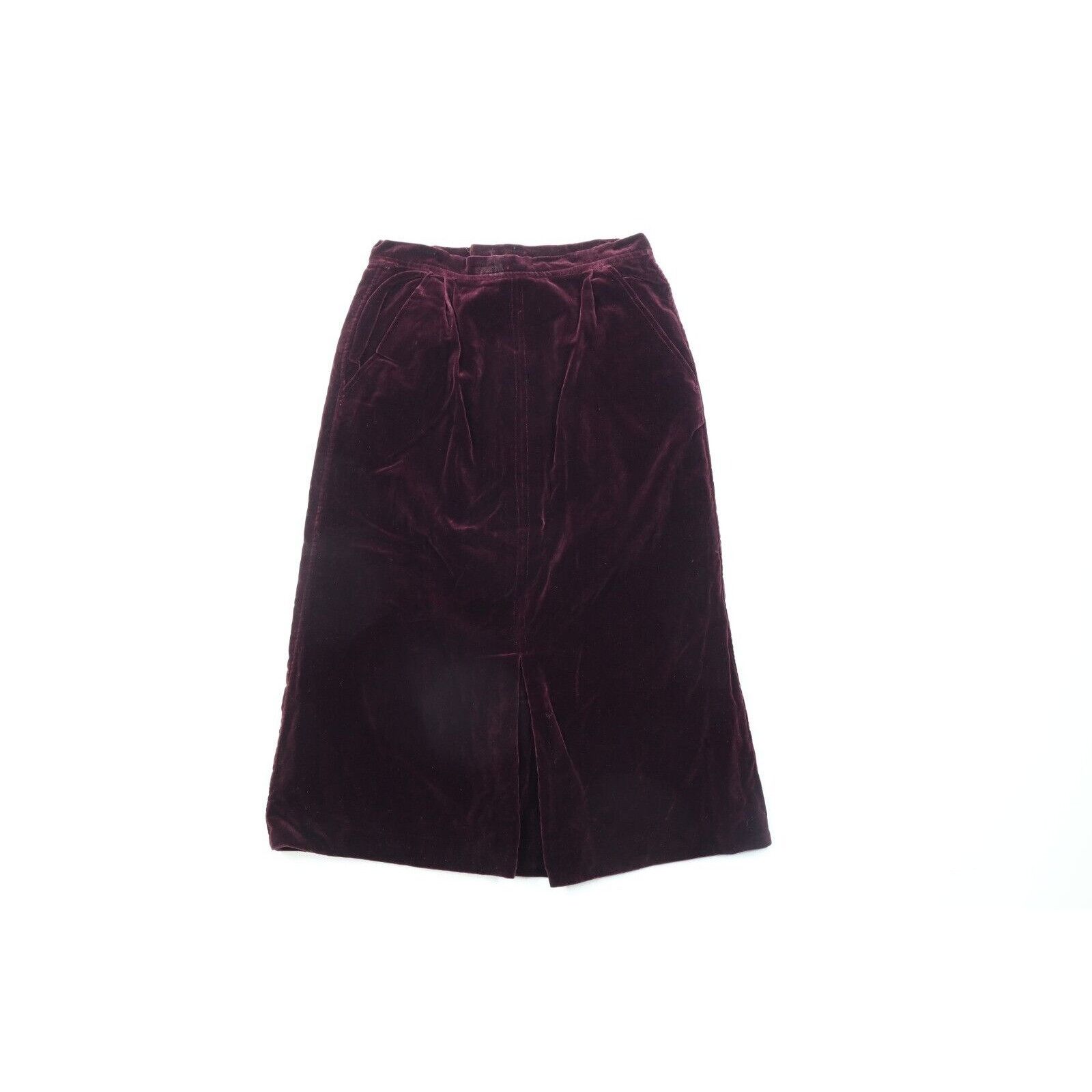 Vintage Vintage 50s 60s Rockabilly Velvet Velour Pencil Skirt Size 27" / US 4 / IT 40 - 1 Thumbnail