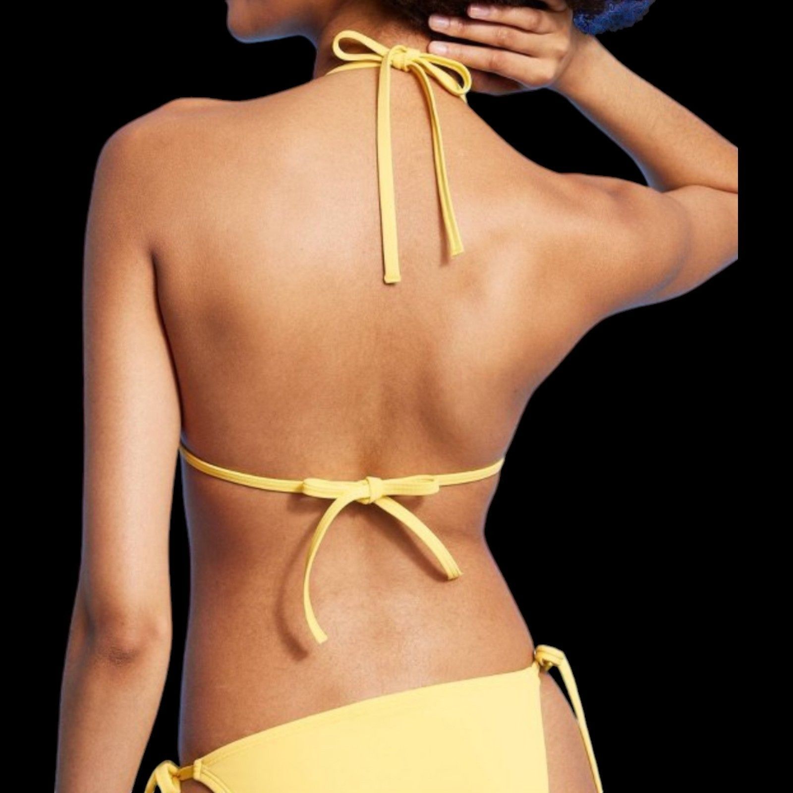 Other Shade & Shore - Women's Ring Front Triangle Bikini Top - Yel Size ONE SIZE - 2 Thumbnail