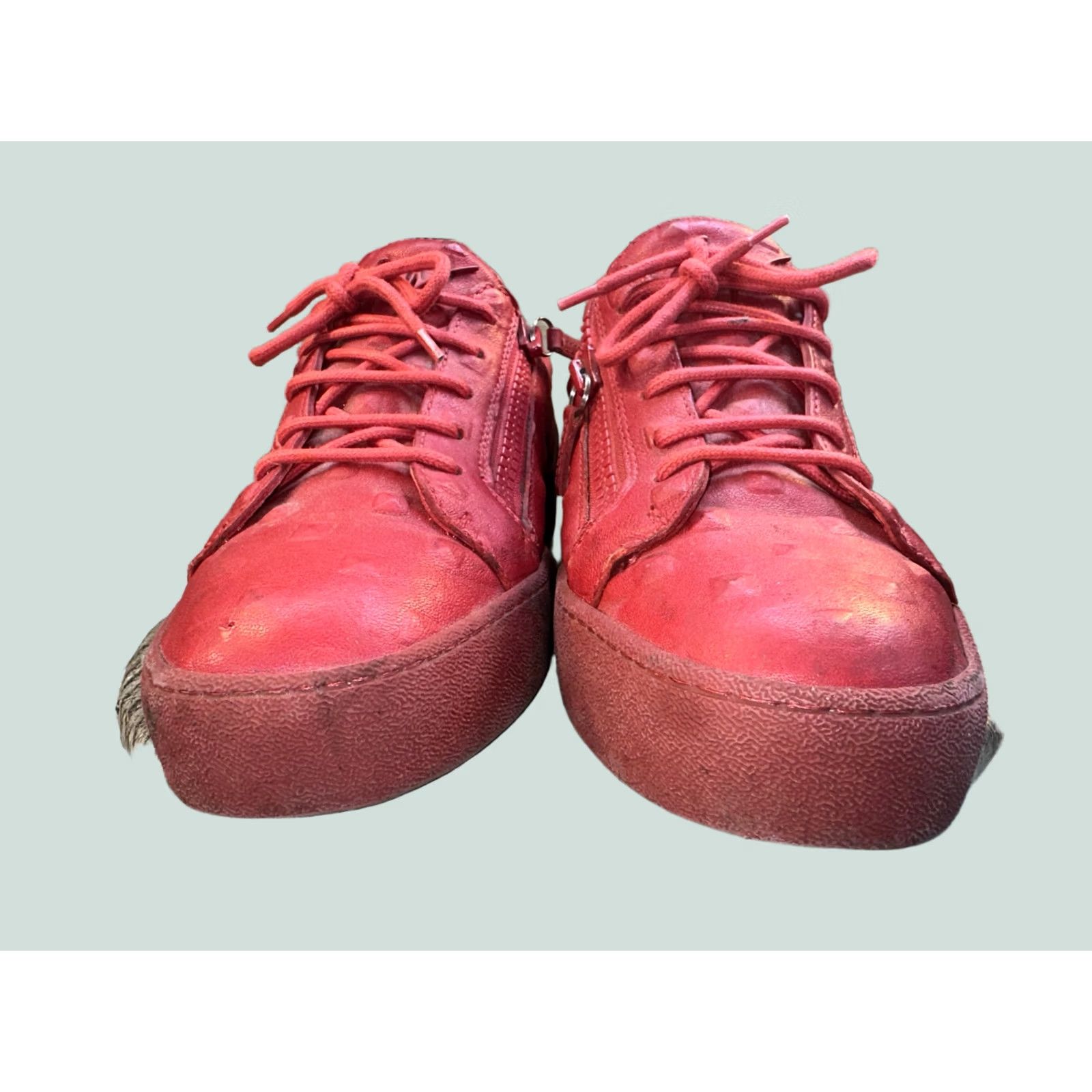 Giuseppe Zanotti Giuseppe Zanotti Mens Sneakers Size 8 / 41 Red Leather Sneaker Mens Shoes Red 41 Size US 8 / EU 41 - 1 Thumbnail