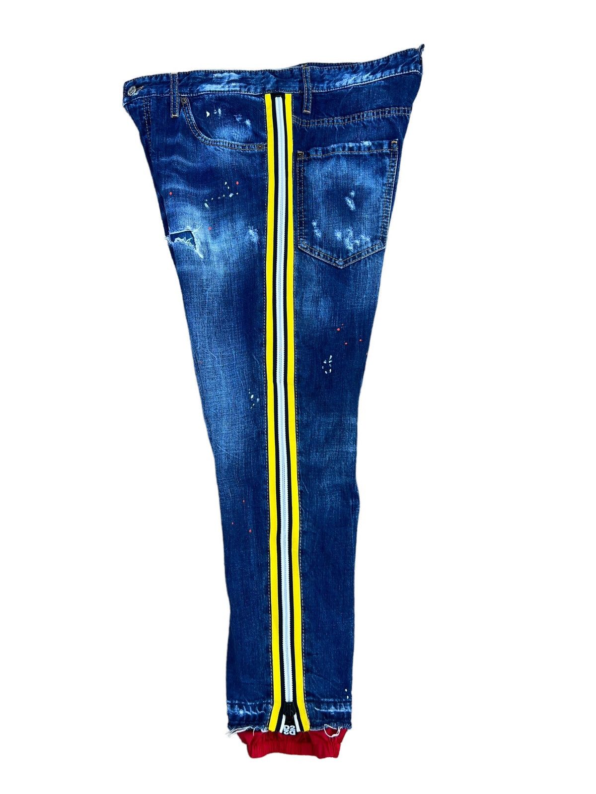 Dsquared2 Dsquared2 Made in Italy Hybrid Denim Side Tape Jeans Size US 32 / EU 48 - 3 Thumbnail