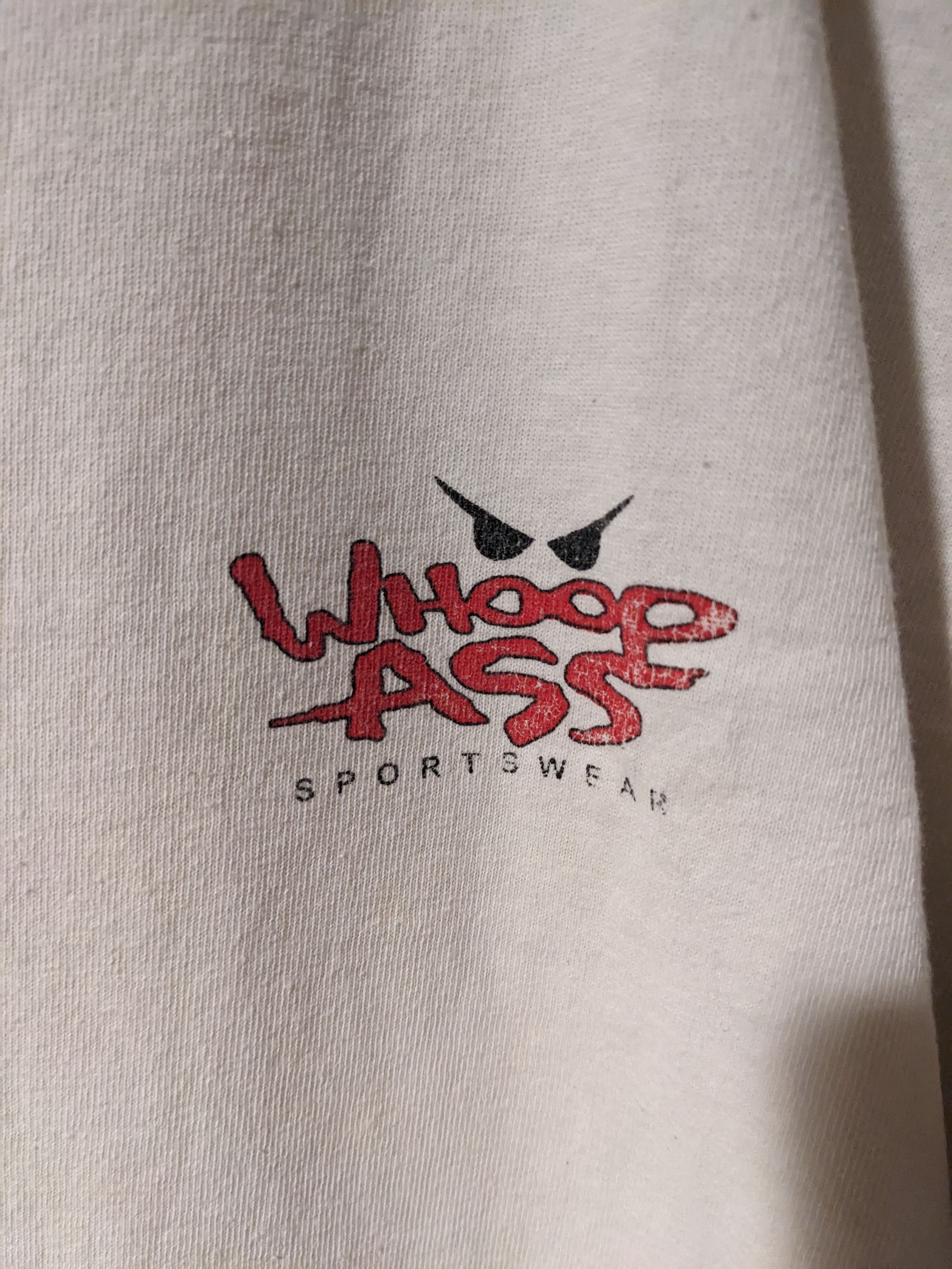 Vintage Vintage Y2K Whoop Ass Hold My Hammer Beige X-Large T-Shirt Size US XL / EU 56 / 4 - 6 Thumbnail