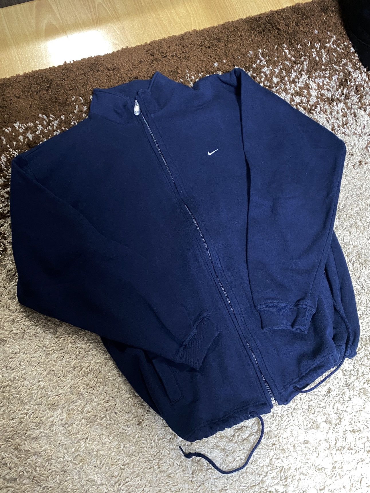 Vintage Vintage Nike y2k drill Zip Up Hoodie Size US M / EU 48-50 / 2 - 3 Thumbnail