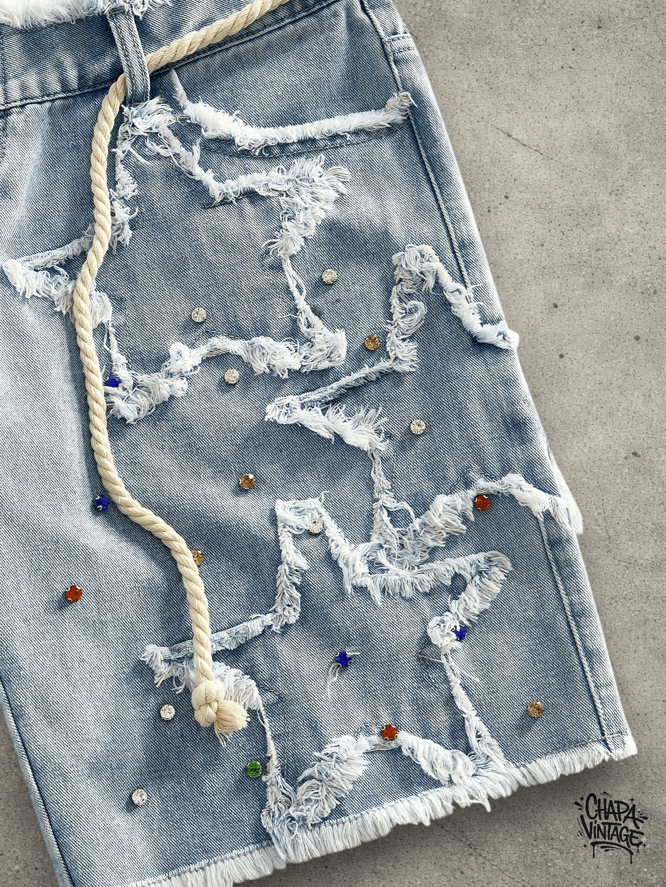 Jean Distressed Star shorts Size US 32 / EU 48 - 4 Thumbnail