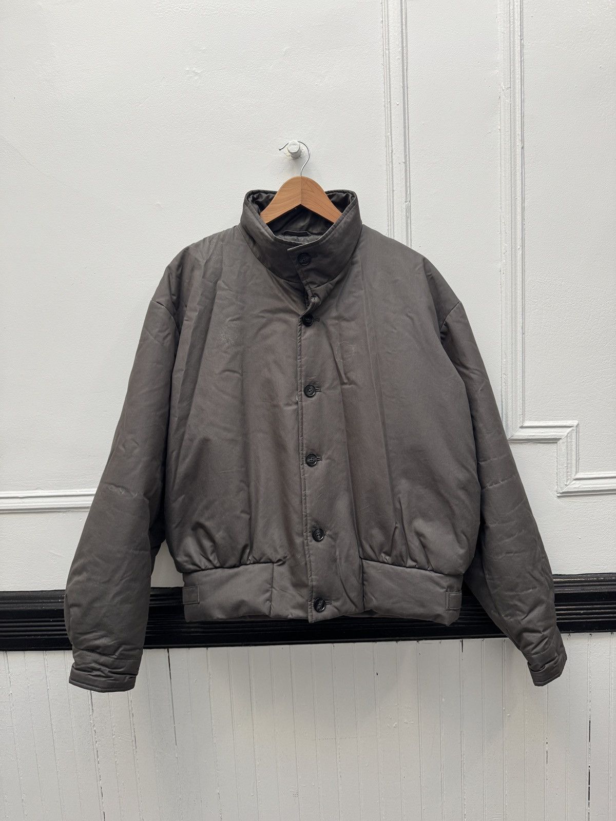 PALOMA WOOL GRAY TATE BOMBER JACKET MEDIUM WAXED PADDED COAT